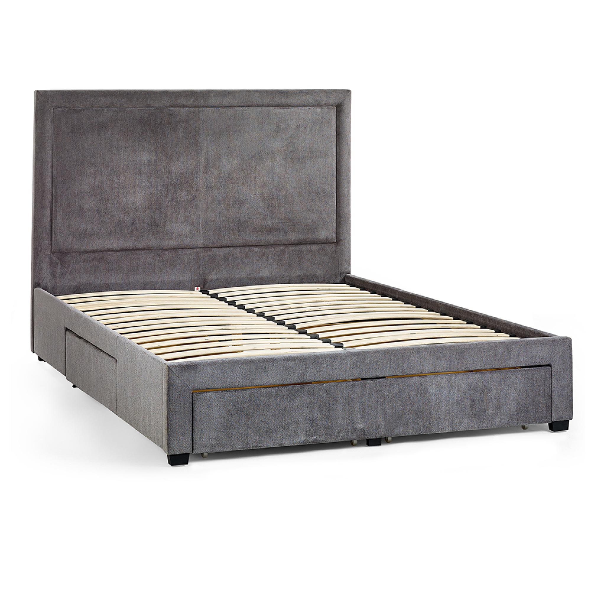 Mayfair Storage Bed - Grey Fabric - 4 Drawer - Sizes Available