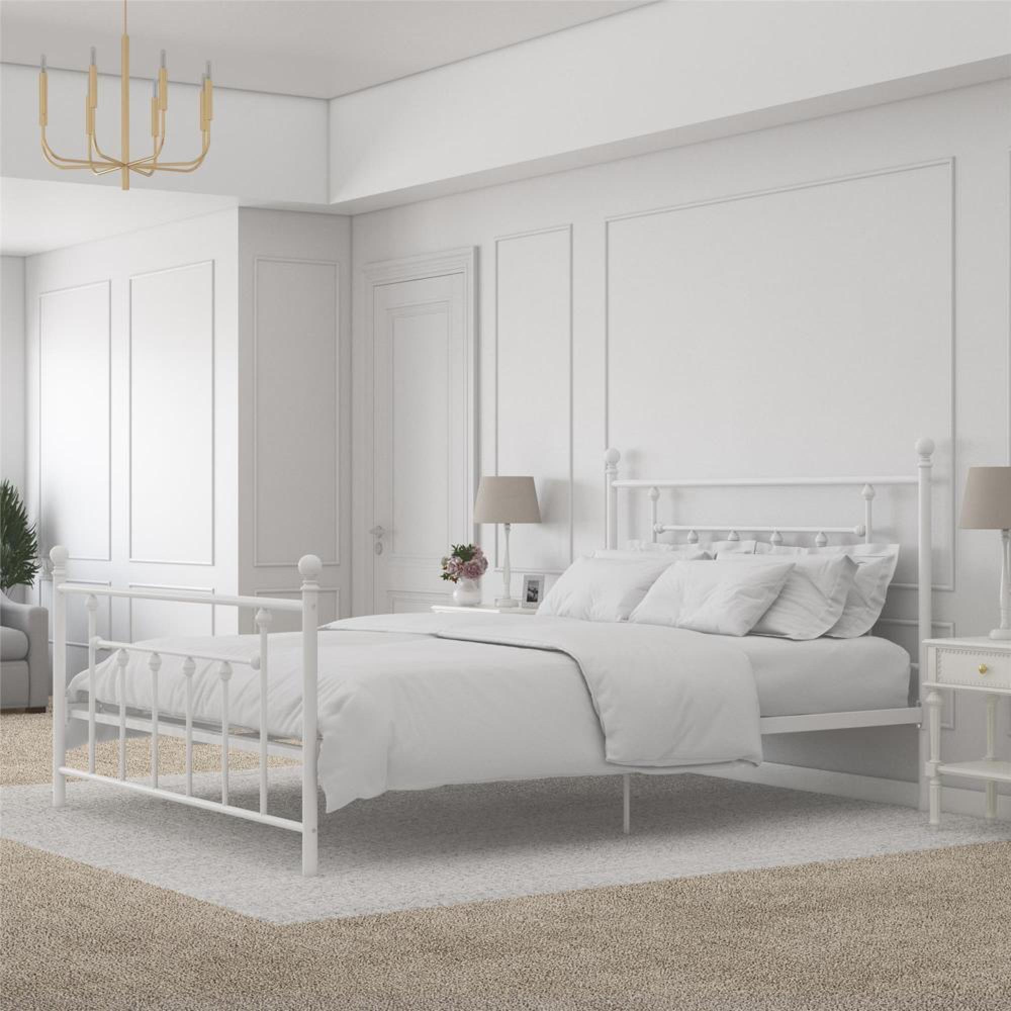 Manila Metal Bed - White - Sizes Available - 3236198UK