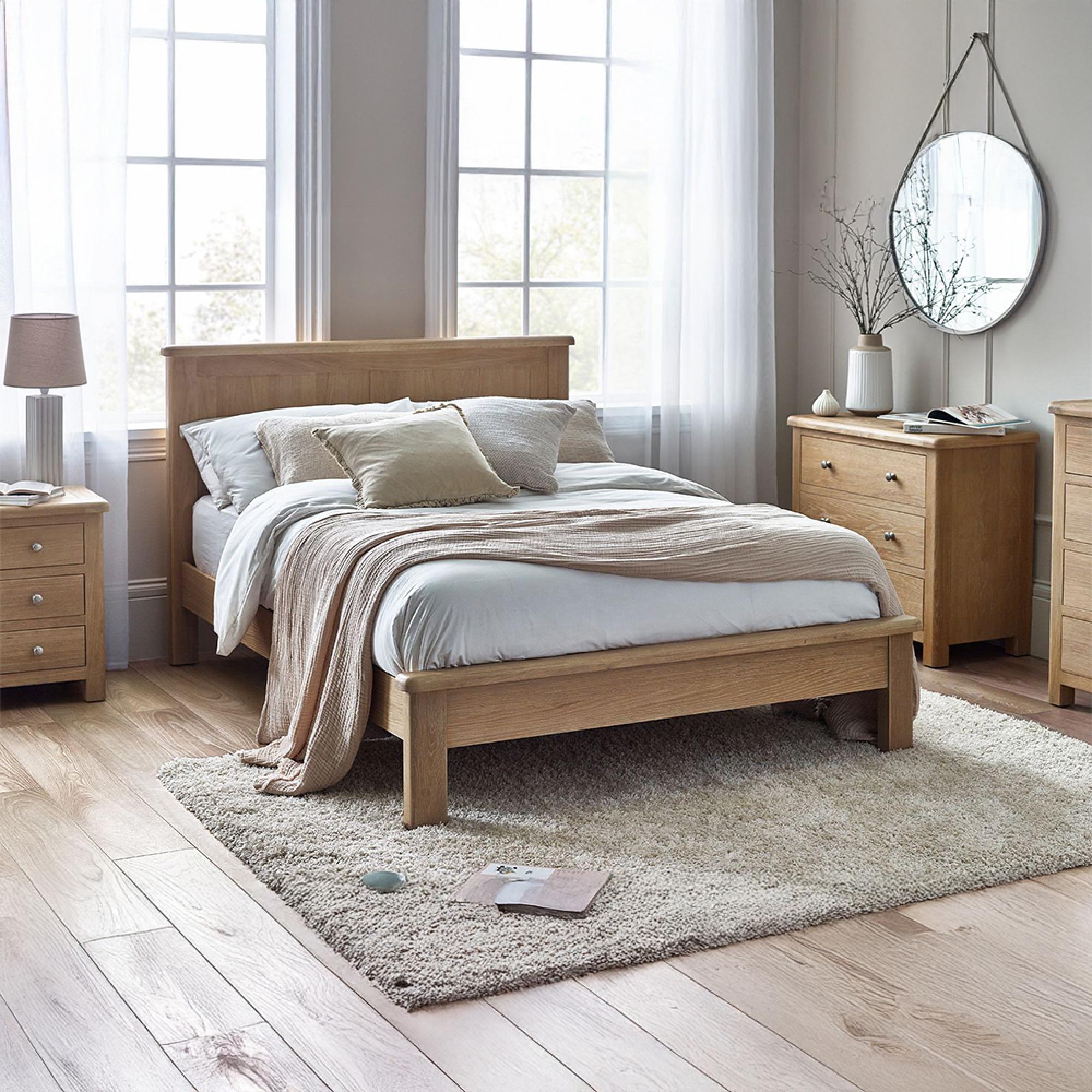 Memphis Bed - Oak Effect - Sizes Available