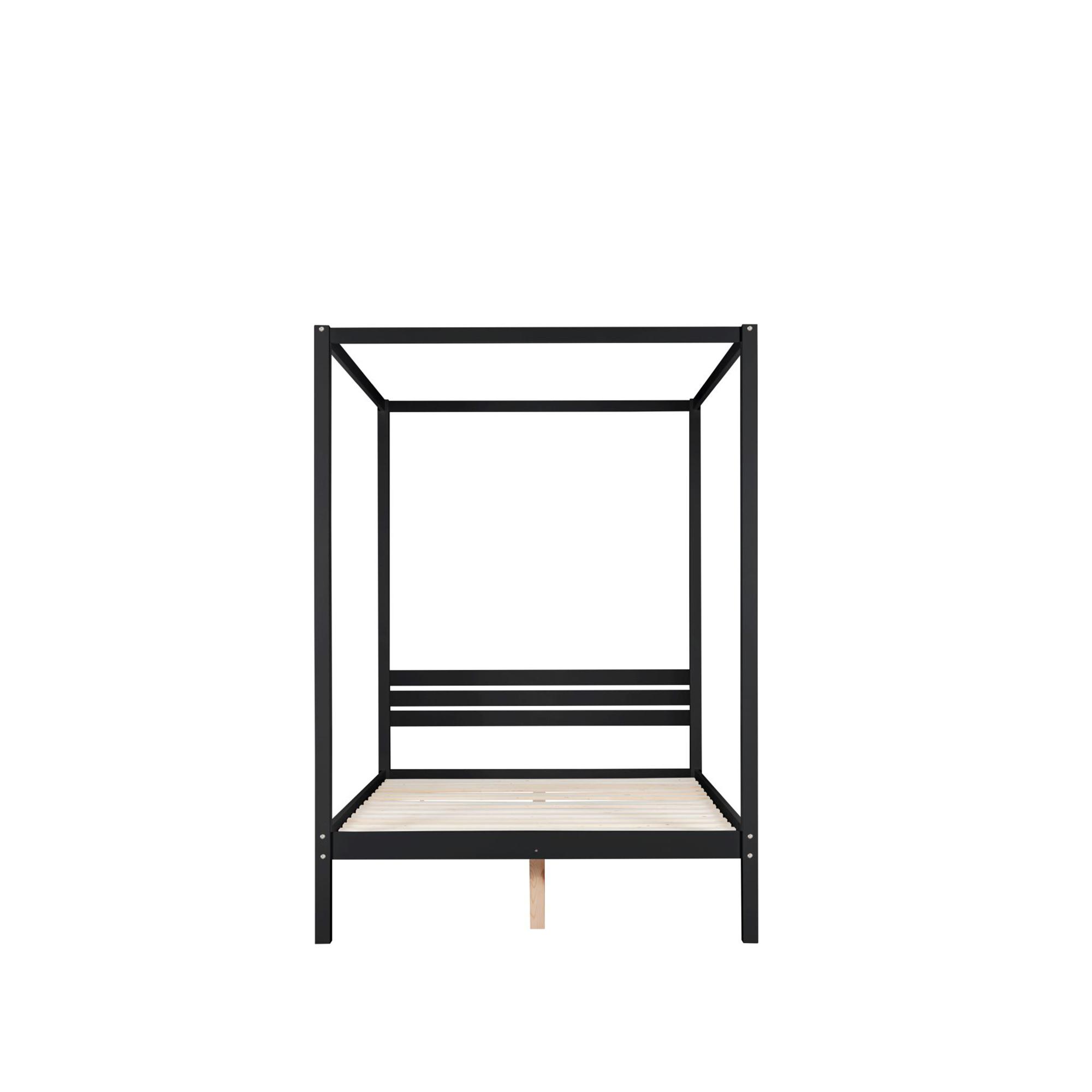 Mercia Four Poster Bed - Black Wood - Sizes Available