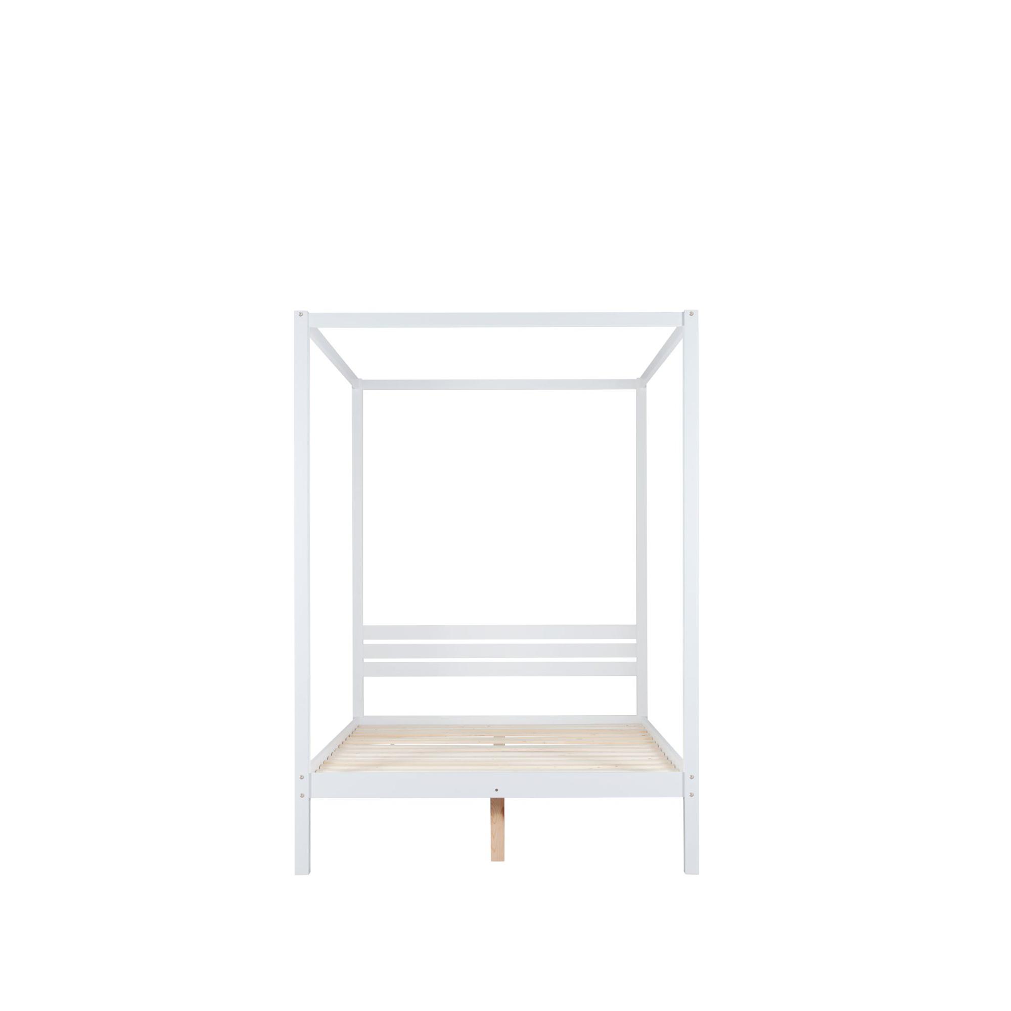 Mercia Four Poster Bed - White Wood - Sizes Available