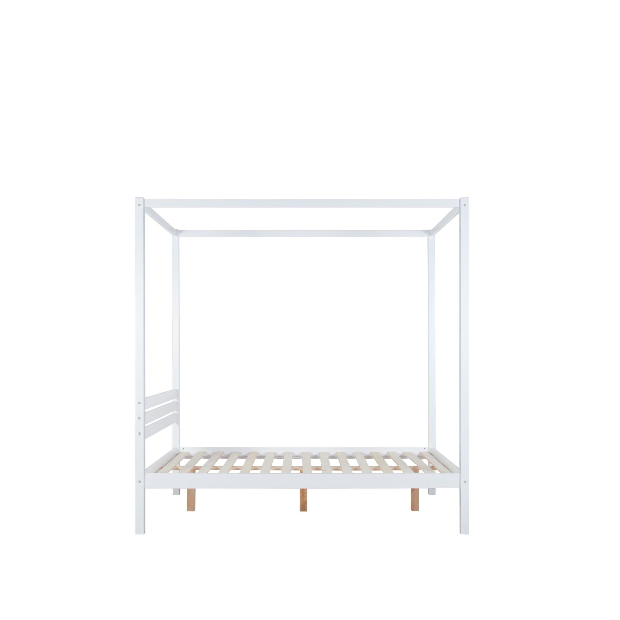 Mercia Four Poster Bed - White Wood - Sizes Available