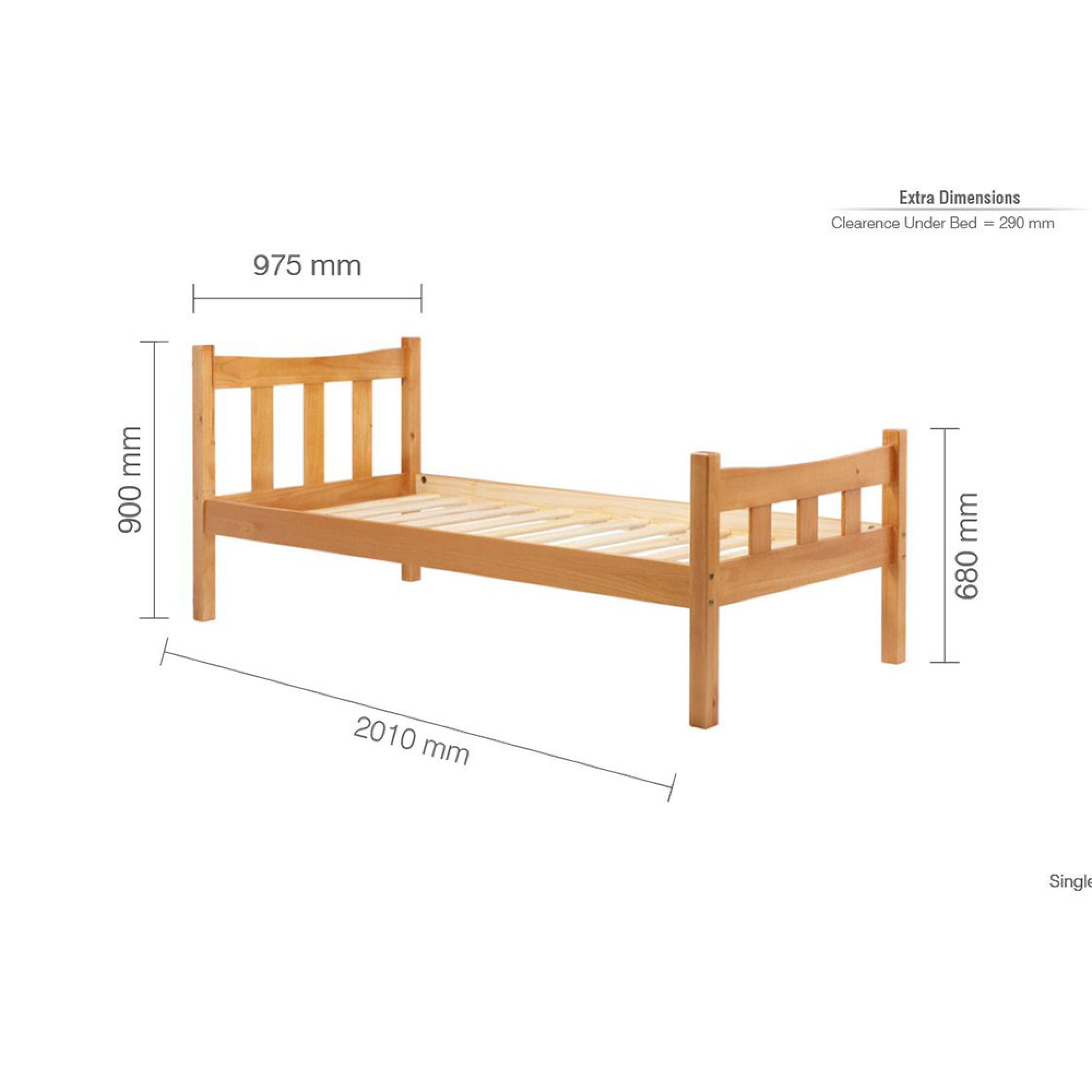 Miami Slatted Bed - Antique Pine - Sizes Available