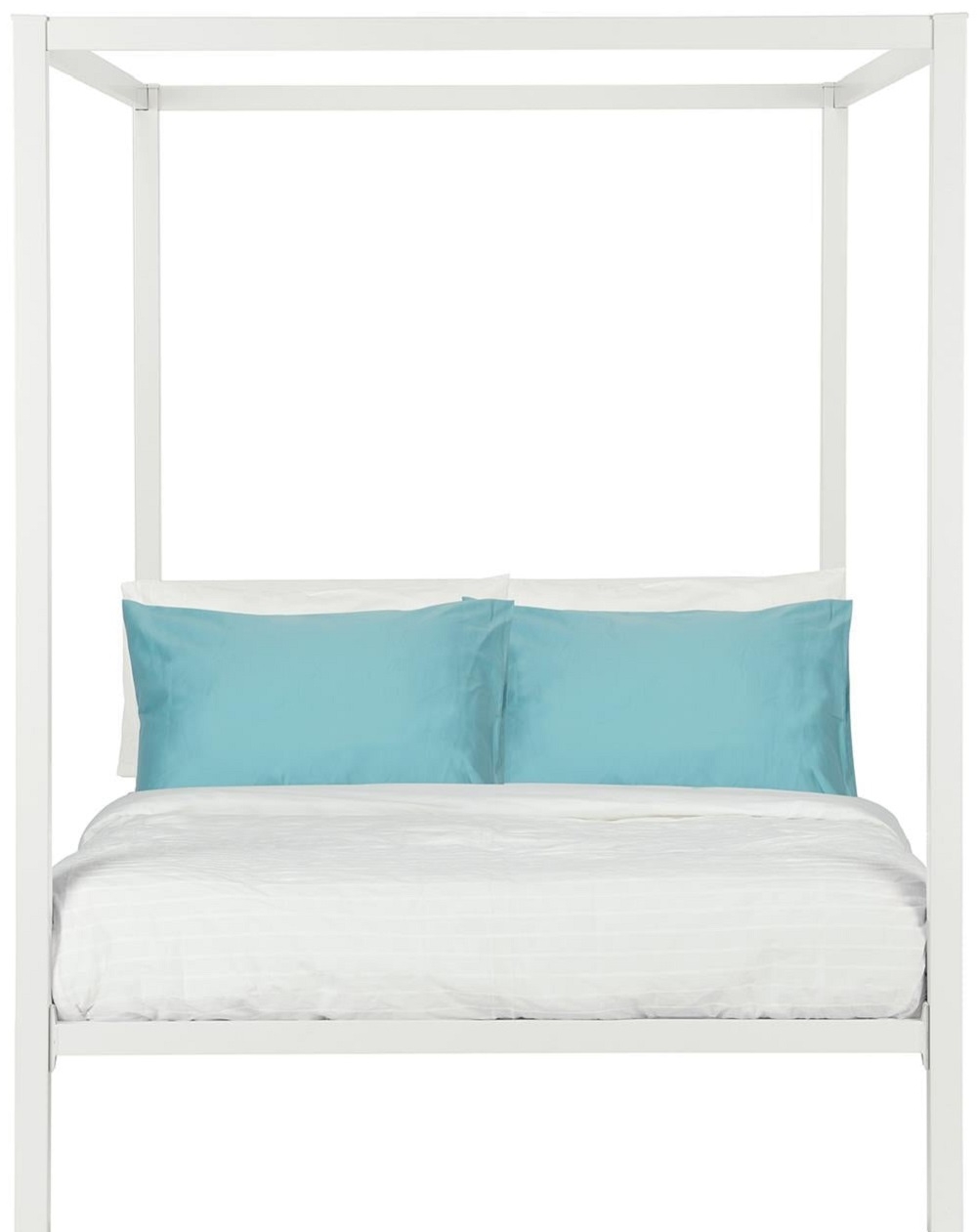 Modern Metal Bed - White - 4ft 6in Double - 4073139UK