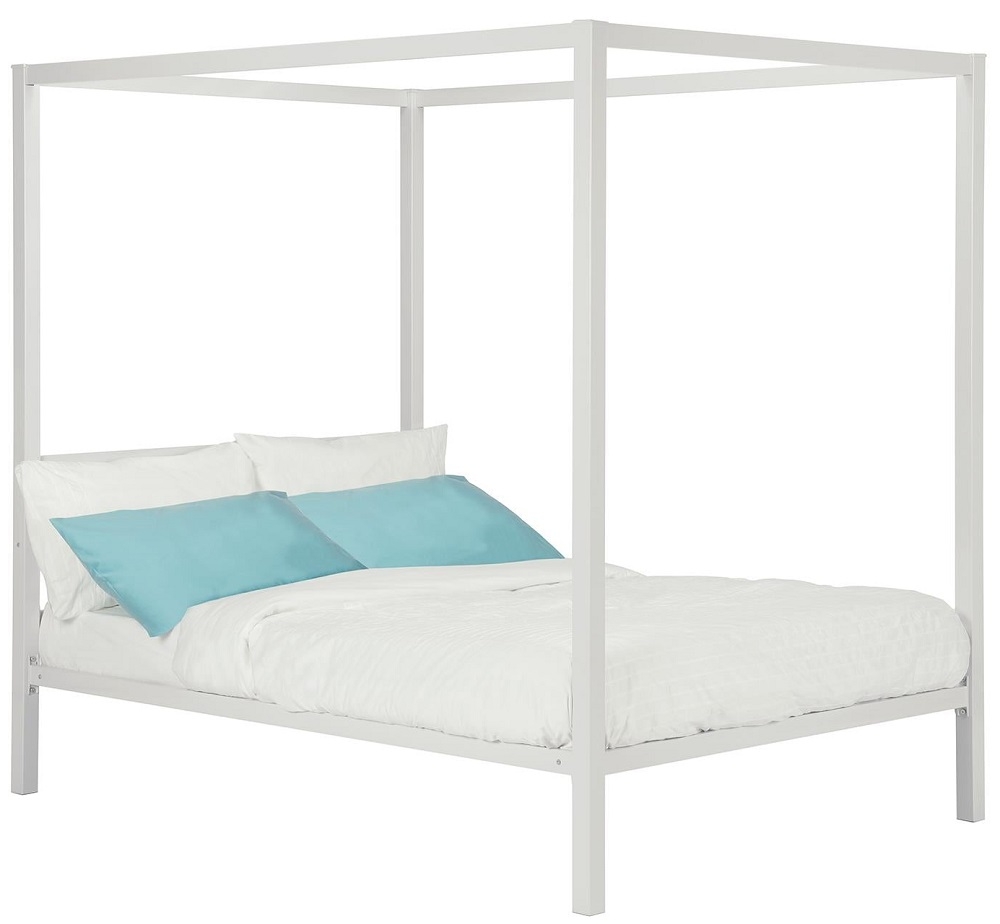 Modern Metal Bed - White - 4ft 6in Double - 4073139UK