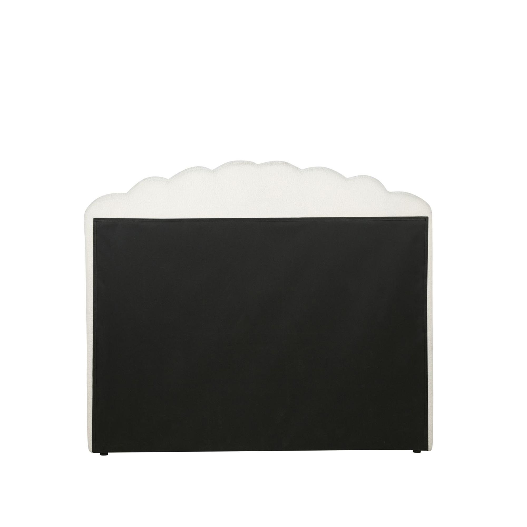 Monaco Ottoman Storage Bed - White Fabric - Sizes Available