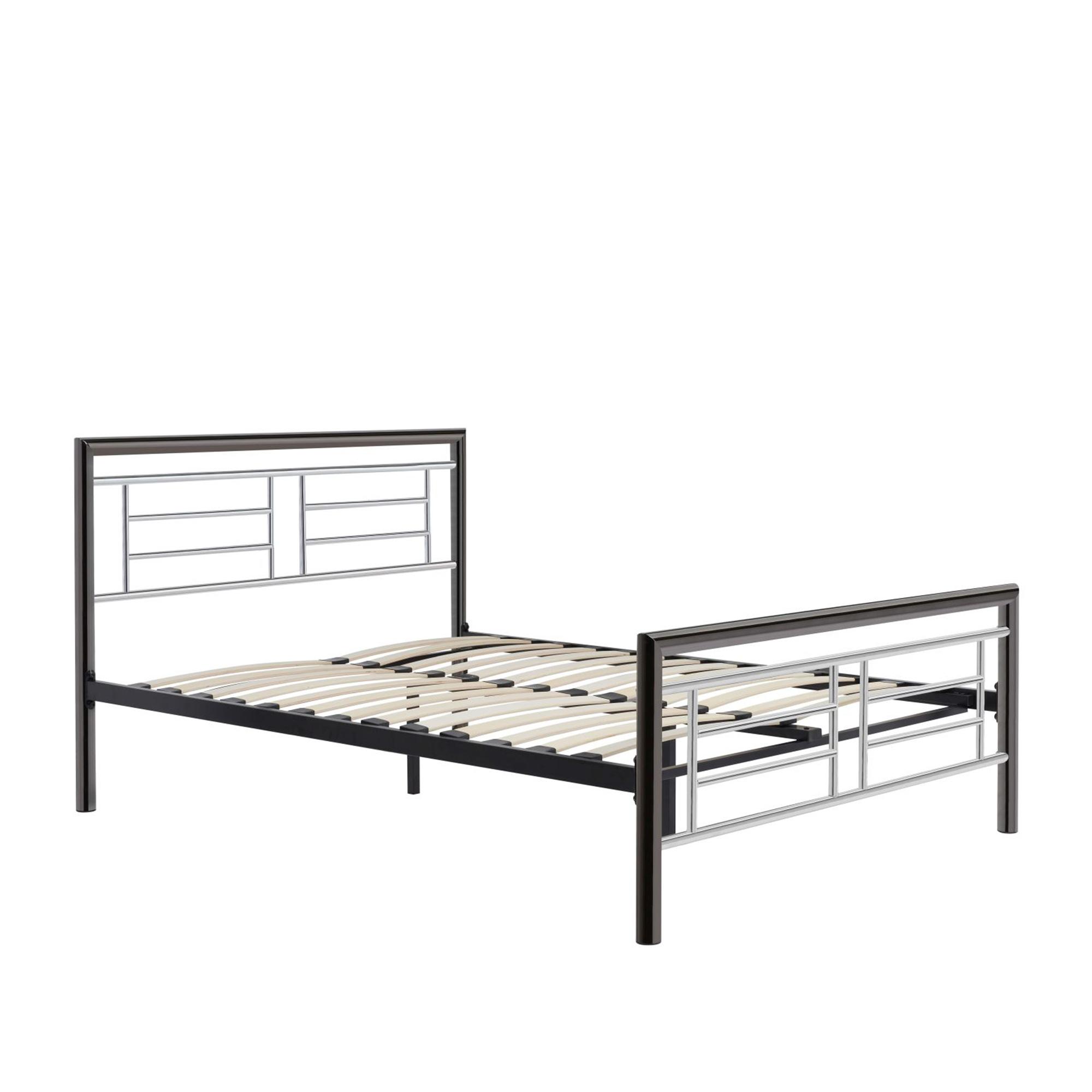 Montana Bed Frame - Chrome Metal - Sizes Available