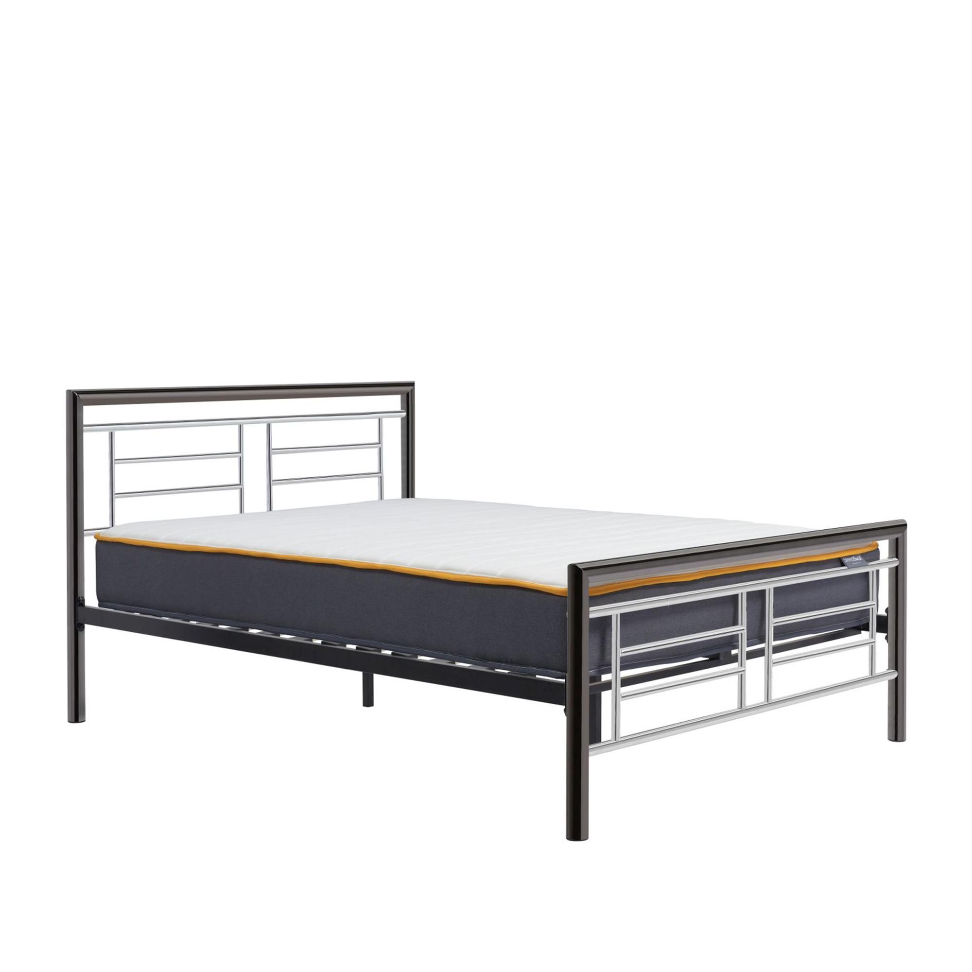 Montana Bed Frame - Chrome Metal - Sizes Available
