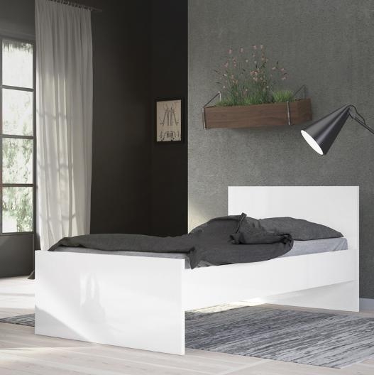 Naia White Gloss 3ft Single Bed