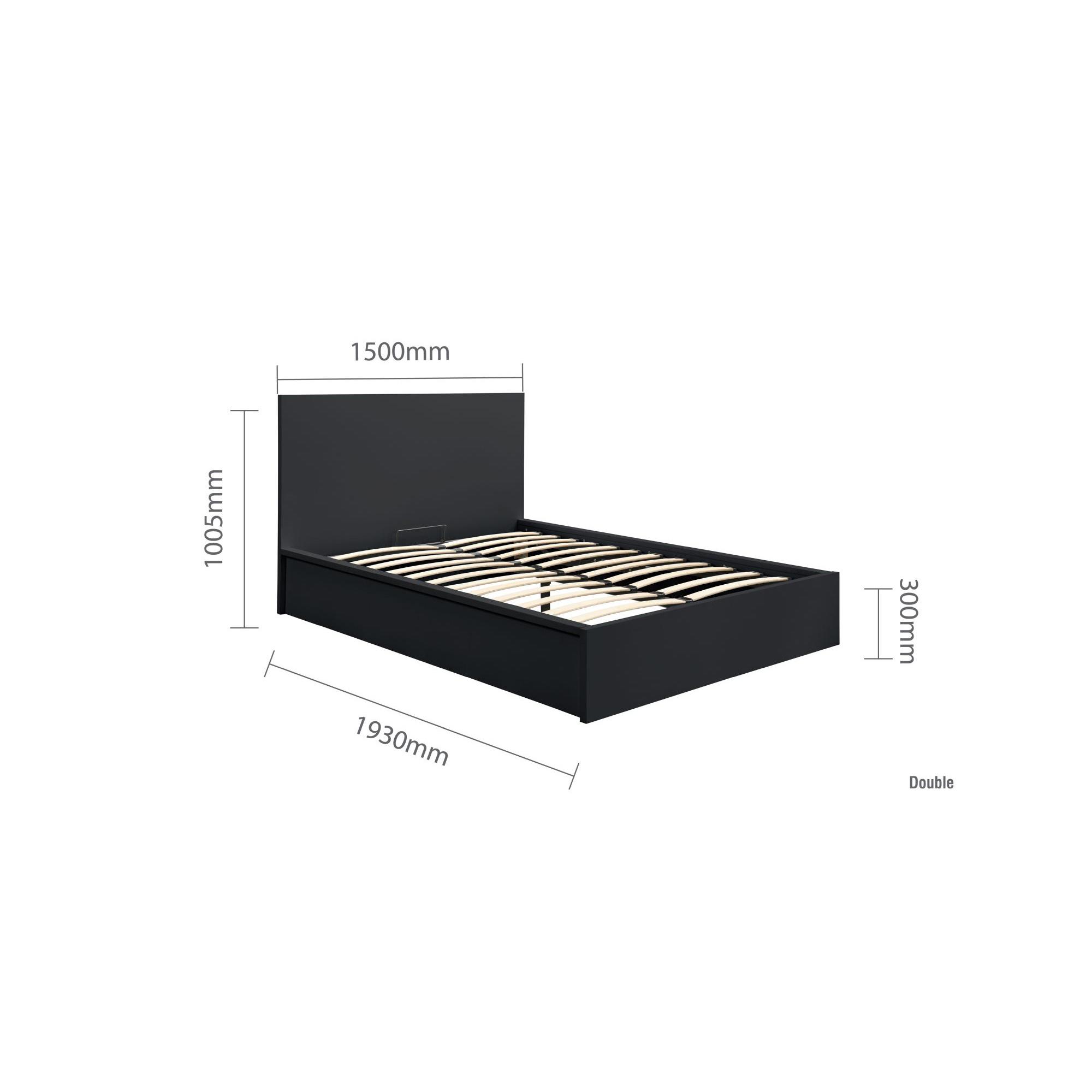 Oslo Ottoman Storage Bed - Black - Sizes Available