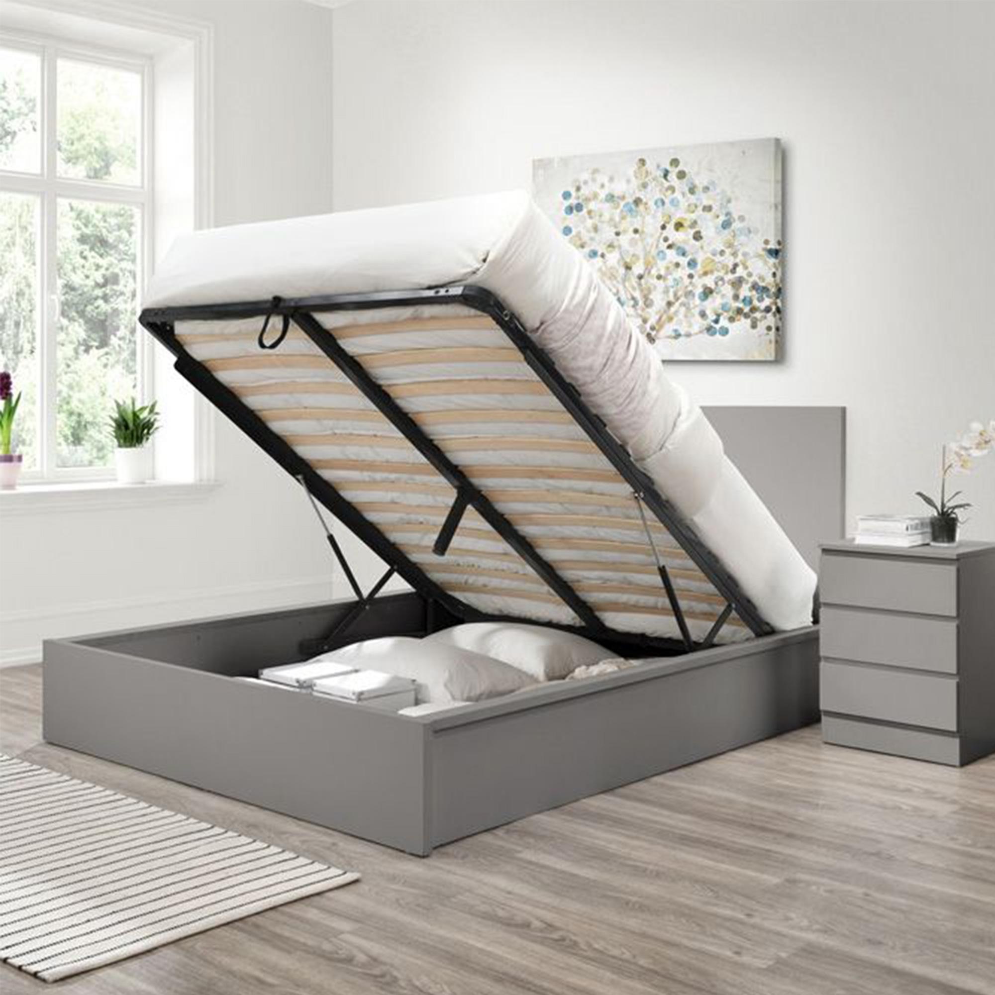 Oslo Ottoman Storage Bed - Grey - Sizes Available