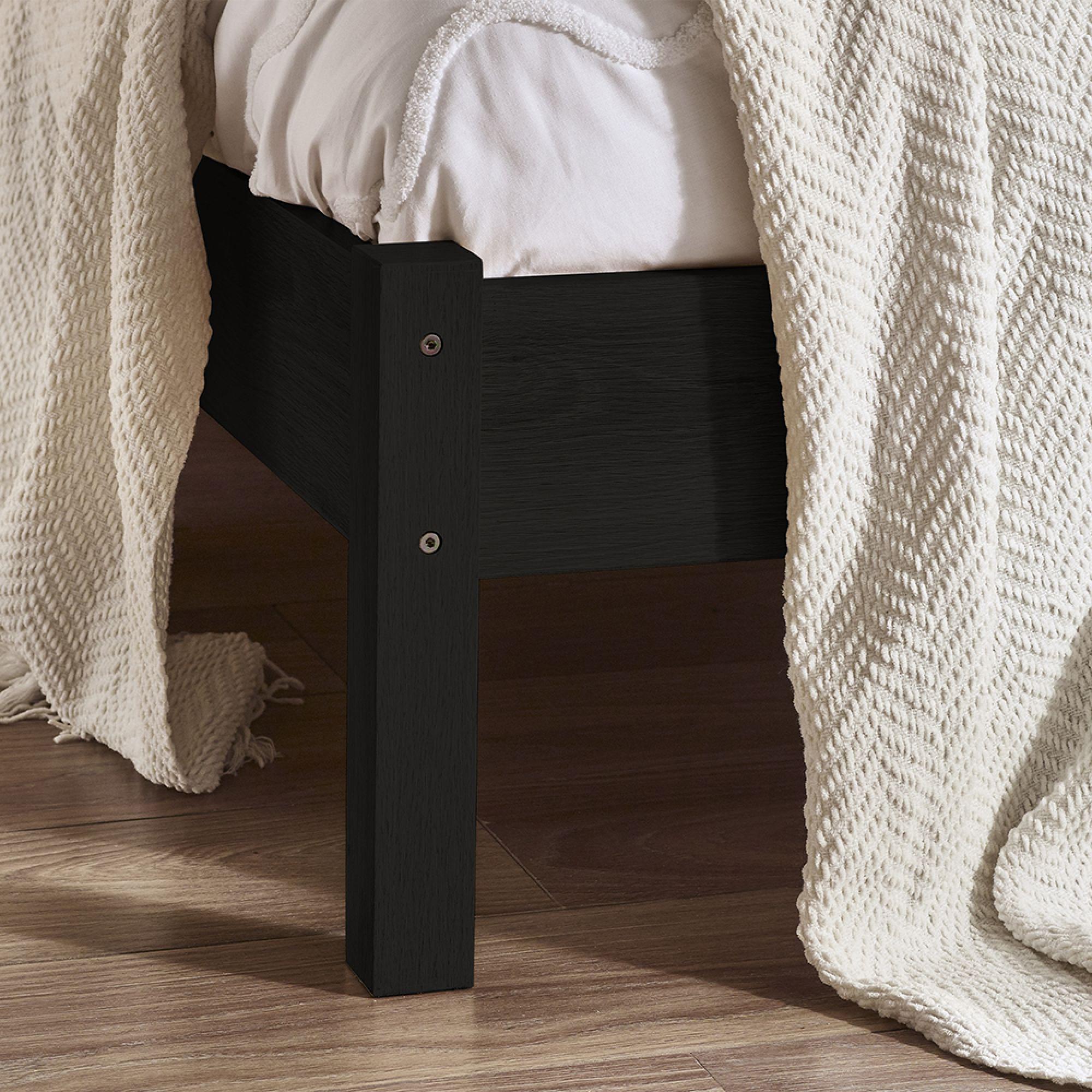 Padstow Ottoman Bed - Black and Rattan - Sizes Available