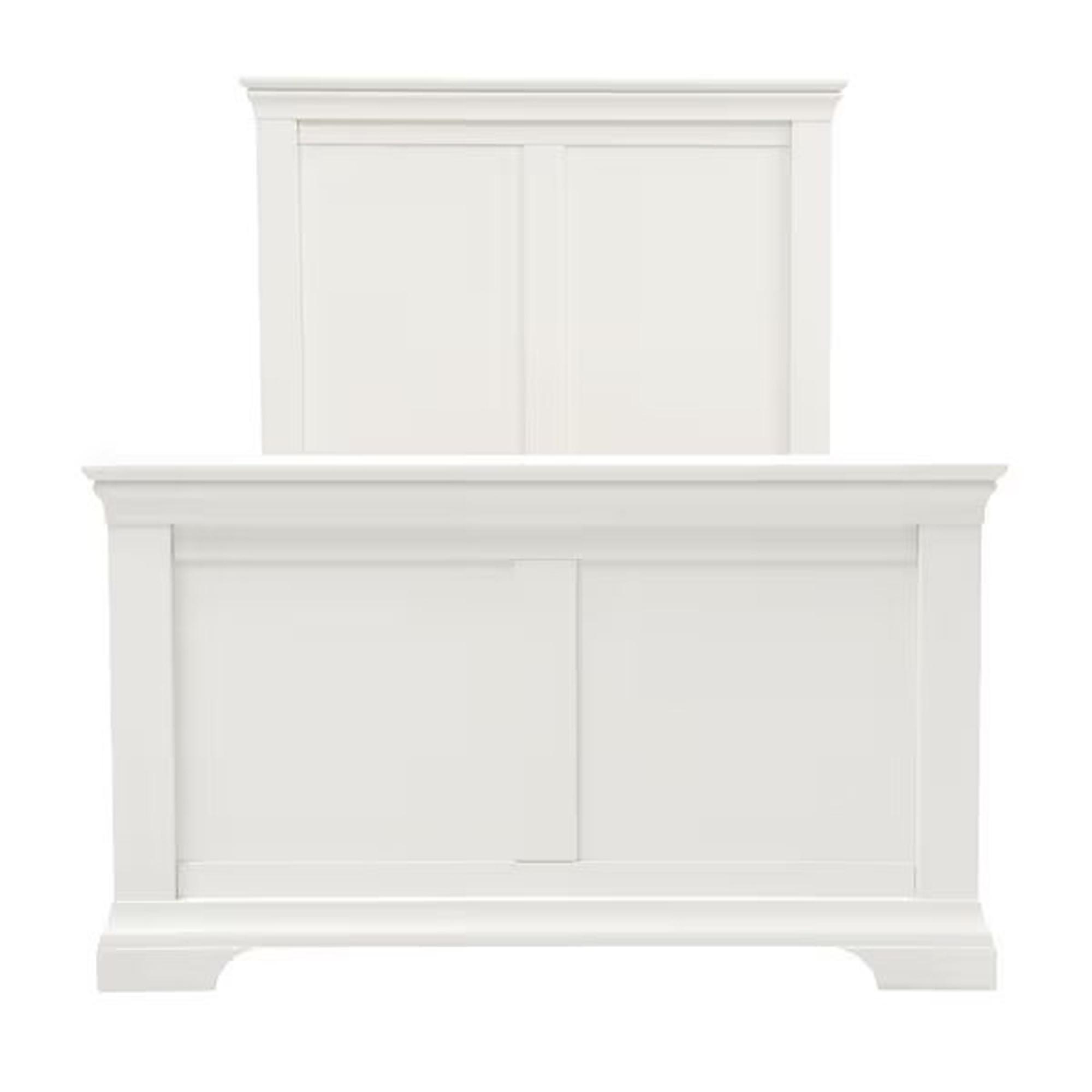 Paisley White Painted High Foot End Bed - Sizes Available