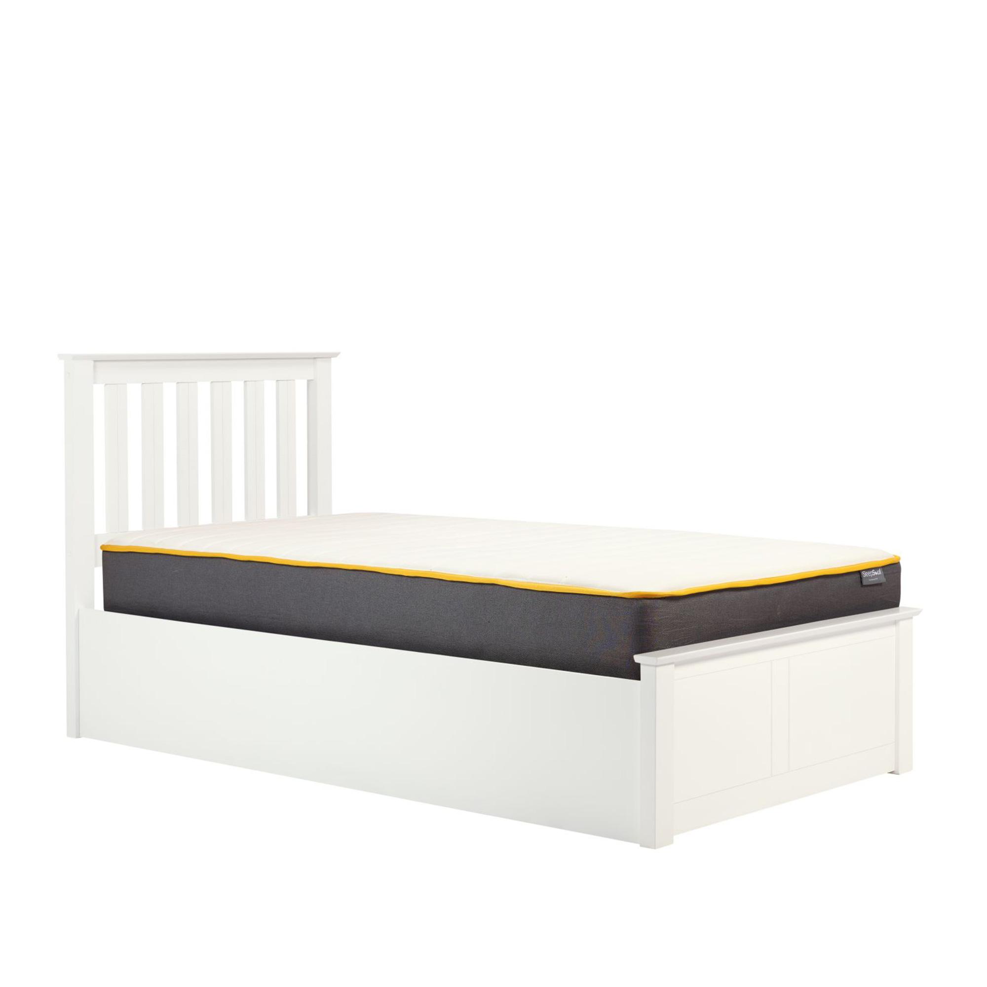 Phoenix Ottoman Storage Bed - White Wood - Sizes Available