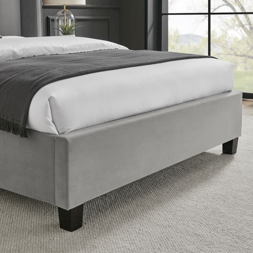 Posey Grey Fabric Bed - Sizes Available