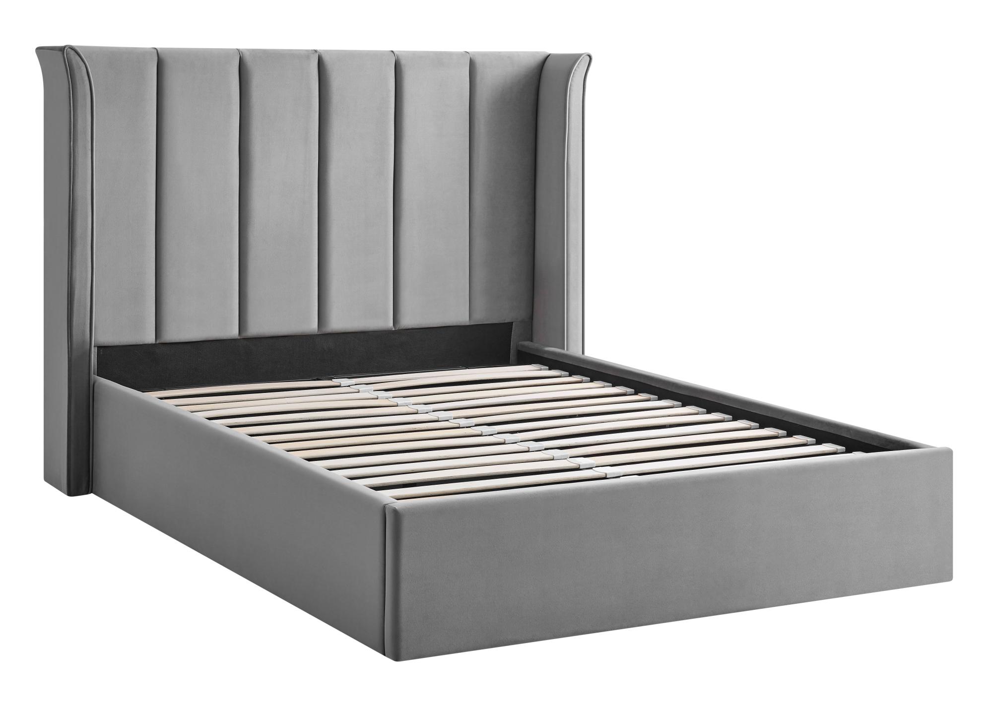 Posey Silver Fabric Ottoman Bed - Sizes Available
