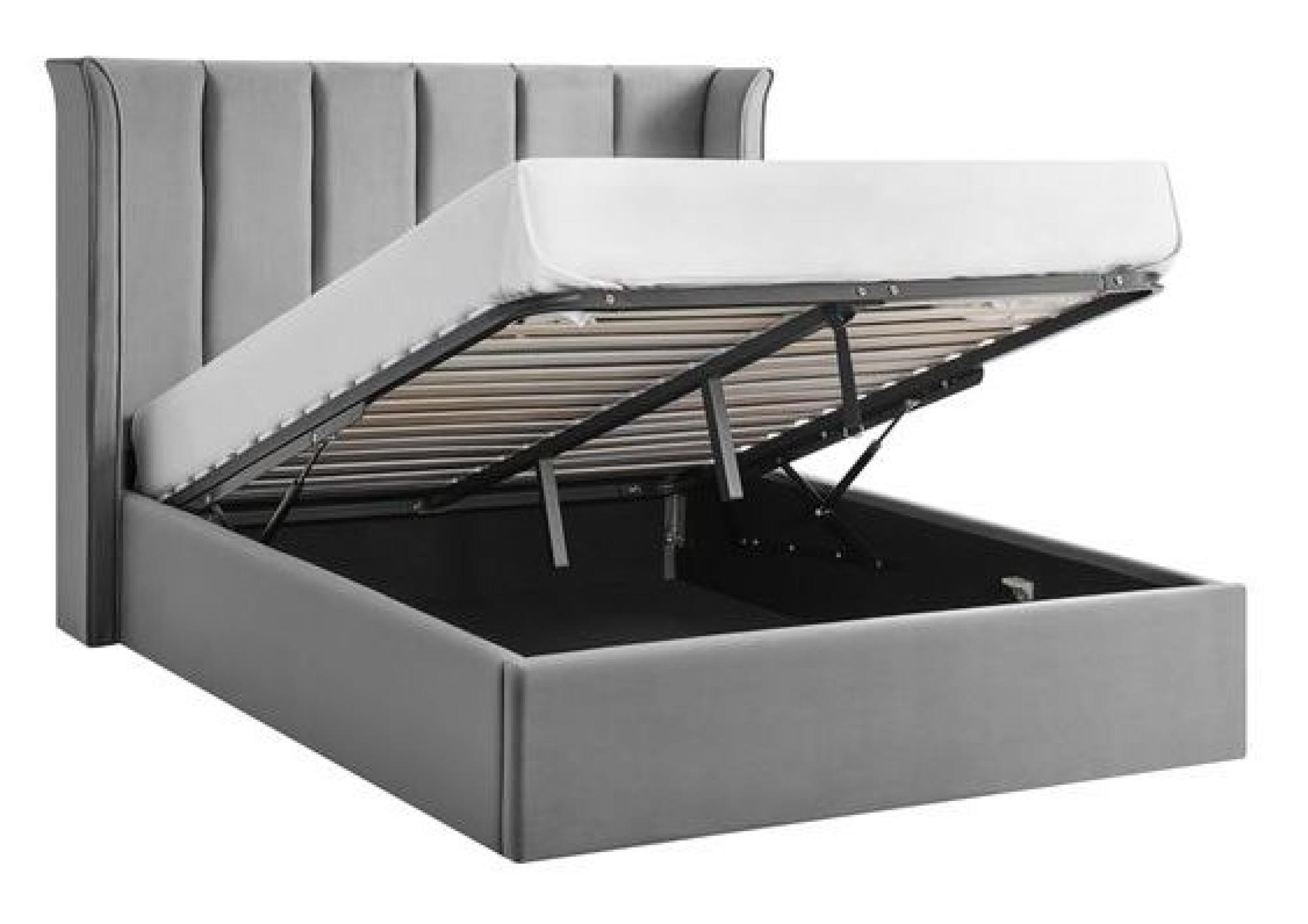 Posey Silver Fabric Ottoman Bed - Sizes Available