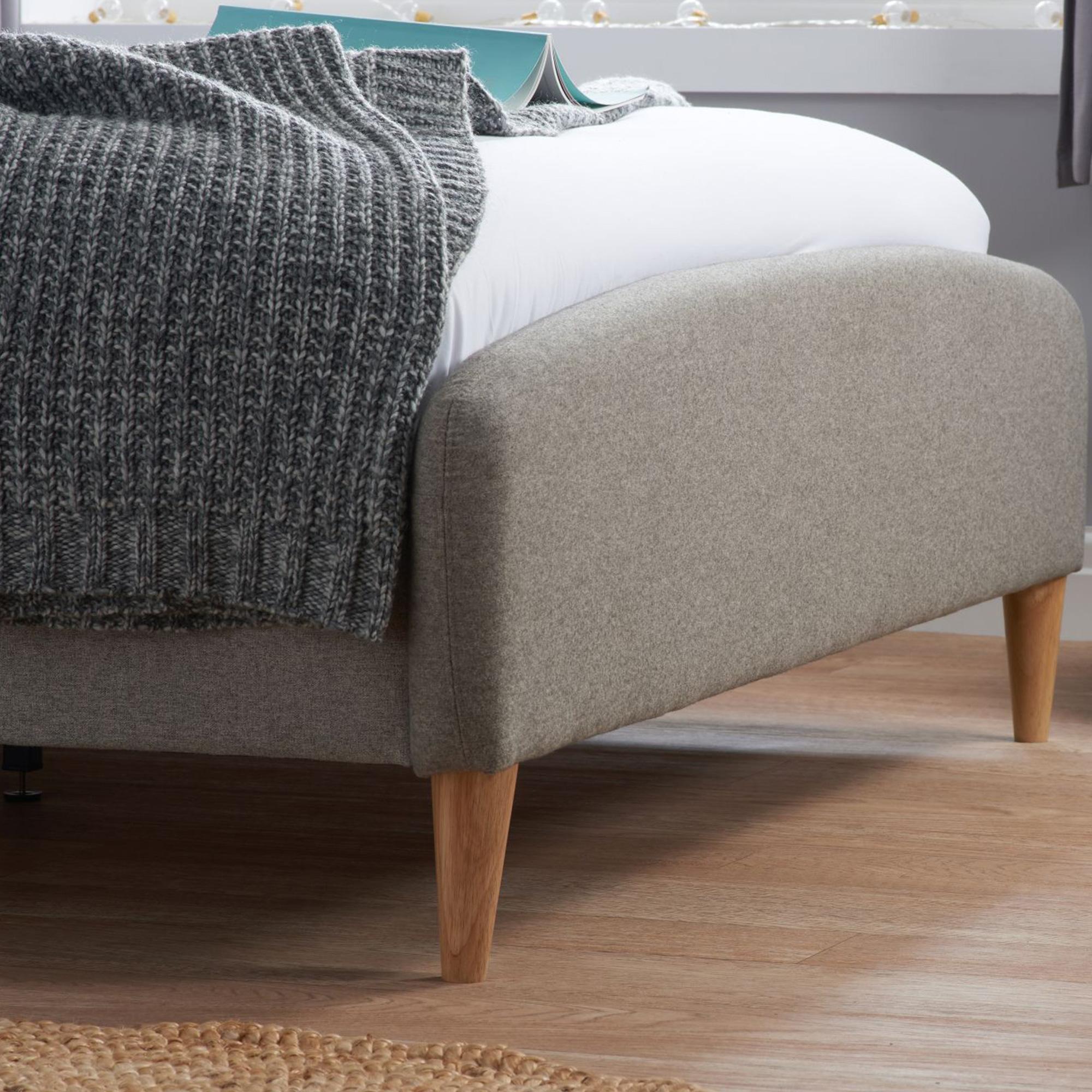 Quebec Bed - Grey Fabric - Sizes Available