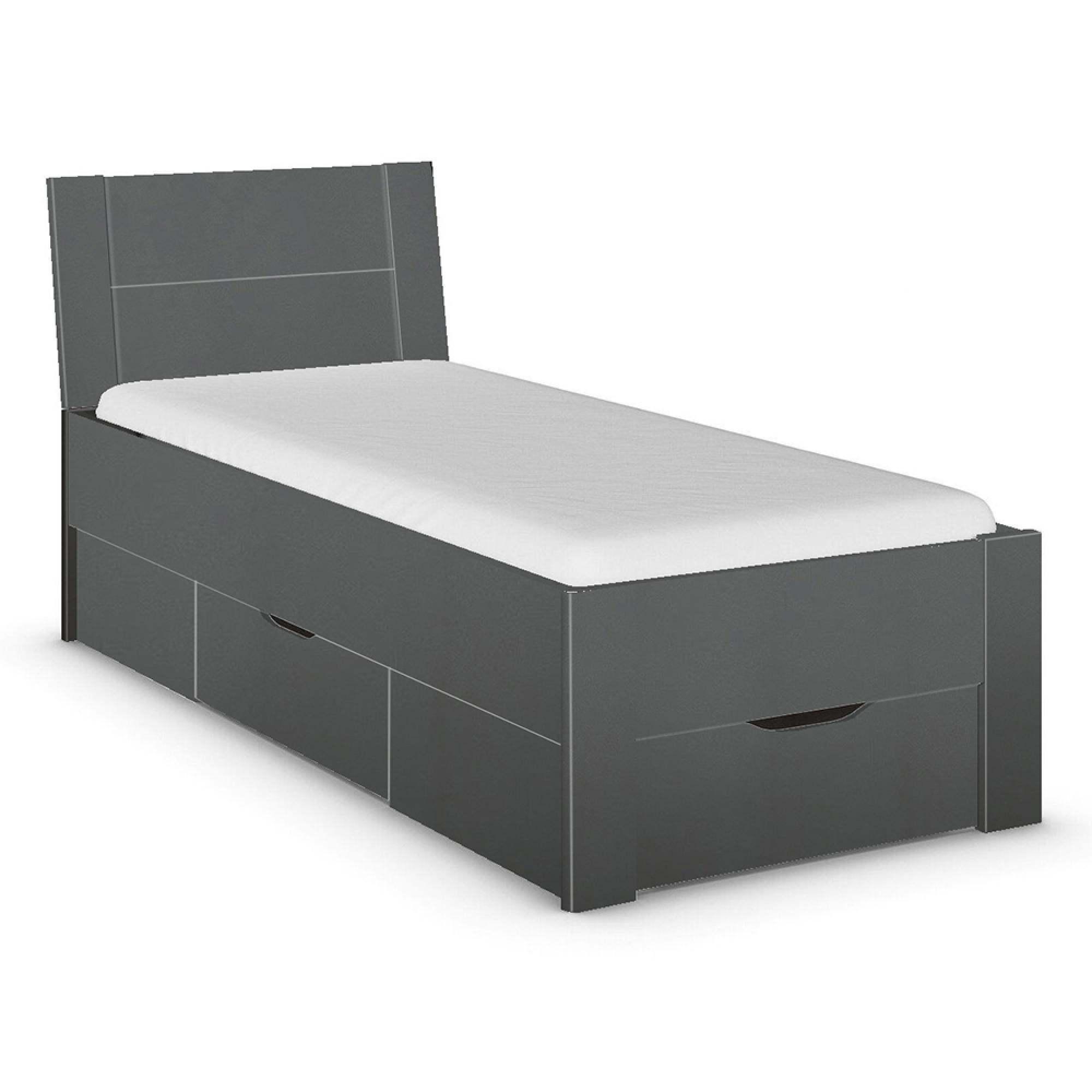 Rauch Aditio 3ft Single Bed - Metallic Dark Grey