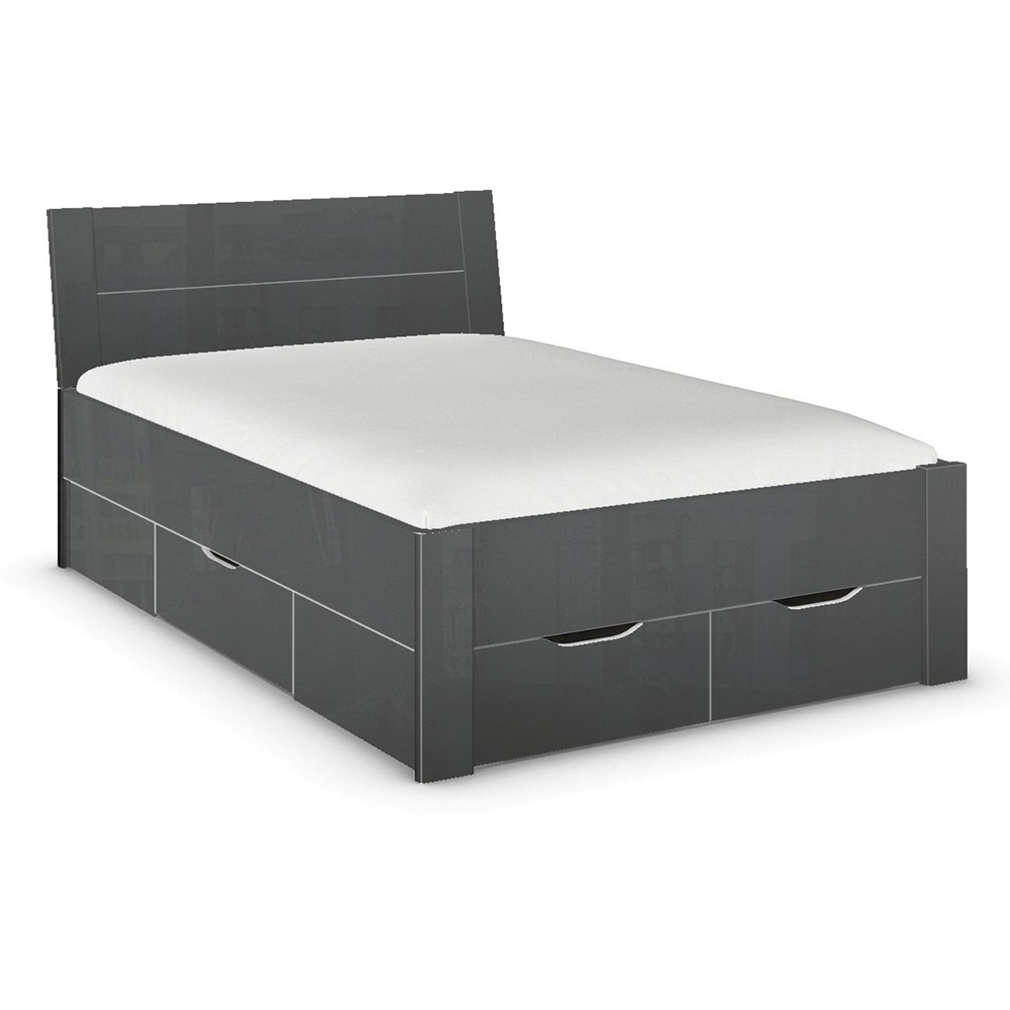 Rauch Aditio 4ft 6in Double Bed - High Gloss Grey