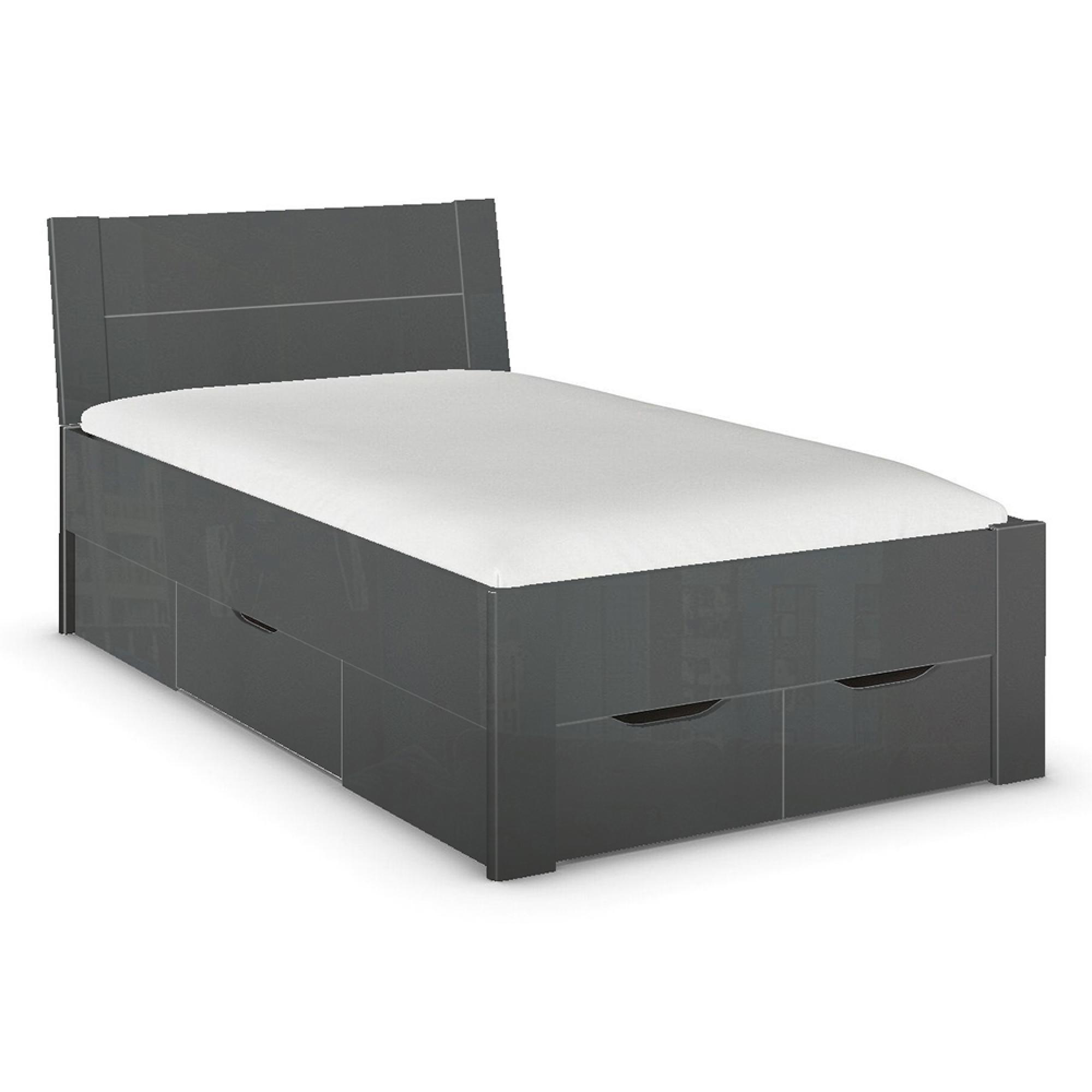 Rauch Aditio 4ft Small Double Bed - High Gloss Grey