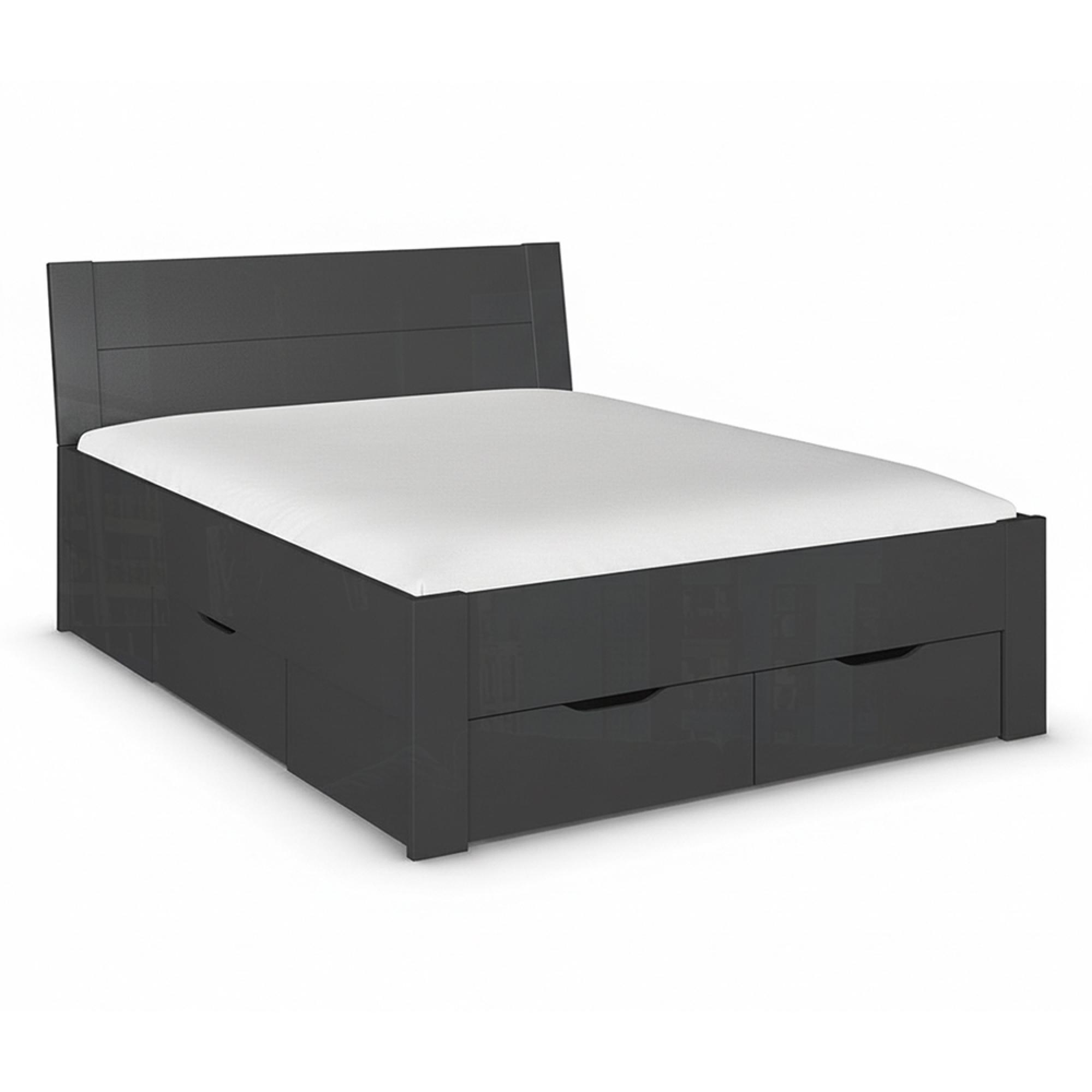 Rauch Aditio 5ft King Size Bed - High Gloss Grey