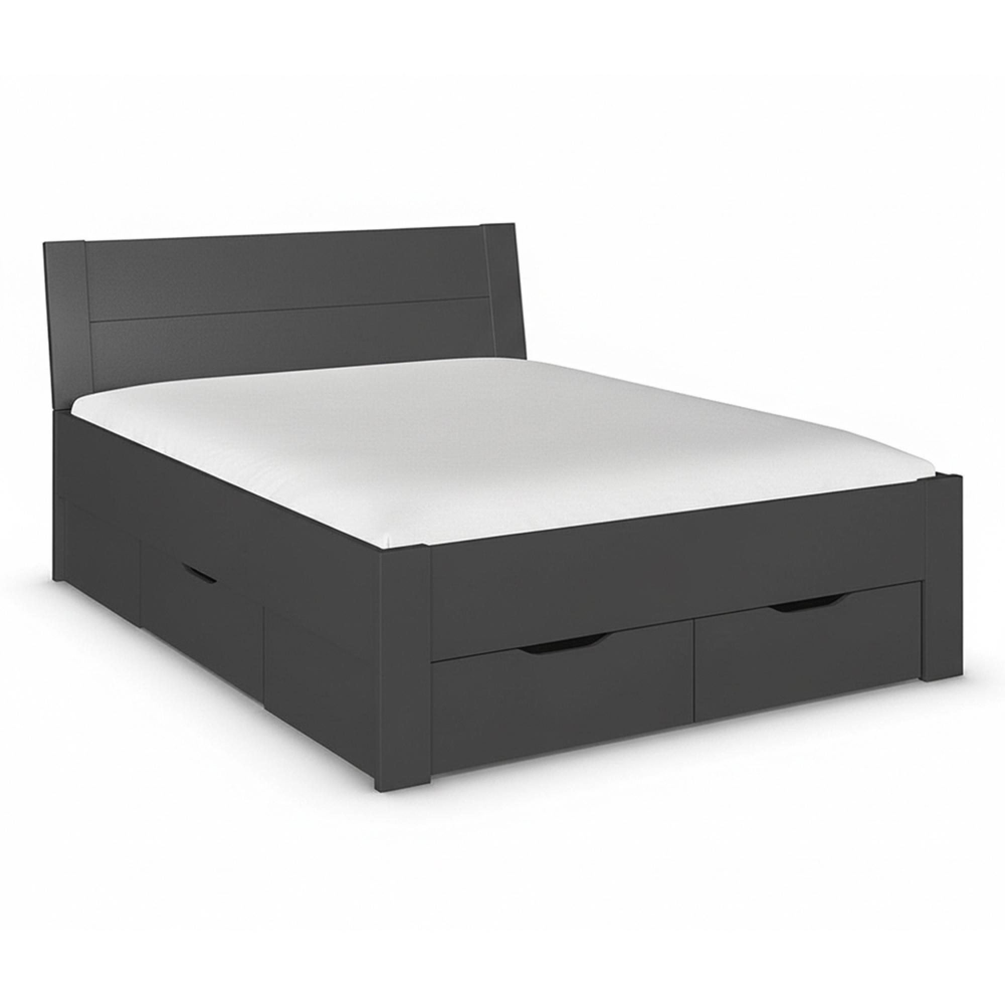 Rauch Aditio 5ft King Size Bed - Metallic Dark Grey