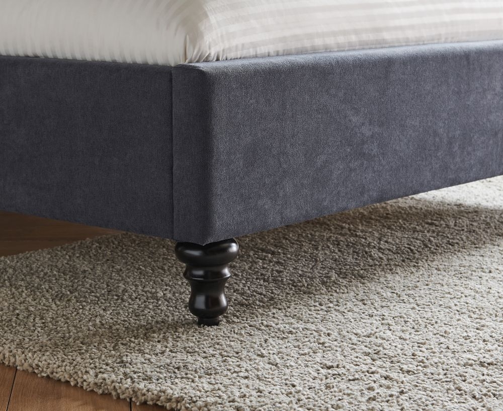 Roma Dark Grey Fabric Bed - Sizes Available