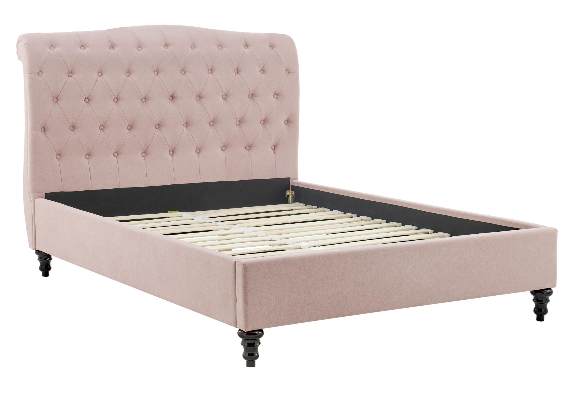 Roma Pink Fabric Bed - Sizes Available