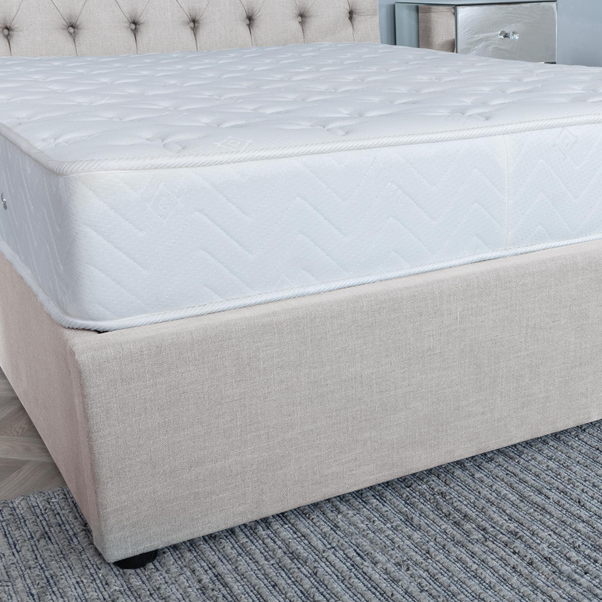 Sandra Ottoman Storage Bed - Oatmeal Fabric - 5ft King Size