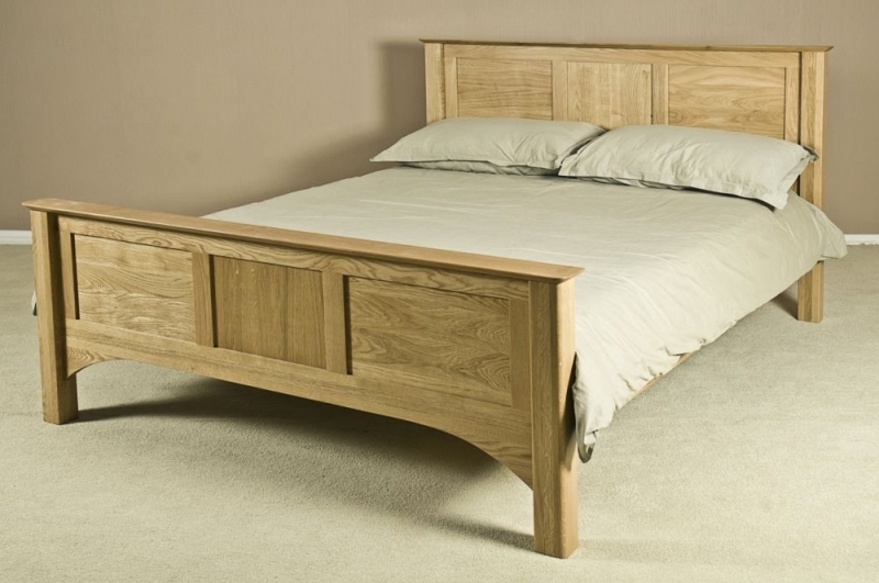 Shaker Oak High Foot End Bed