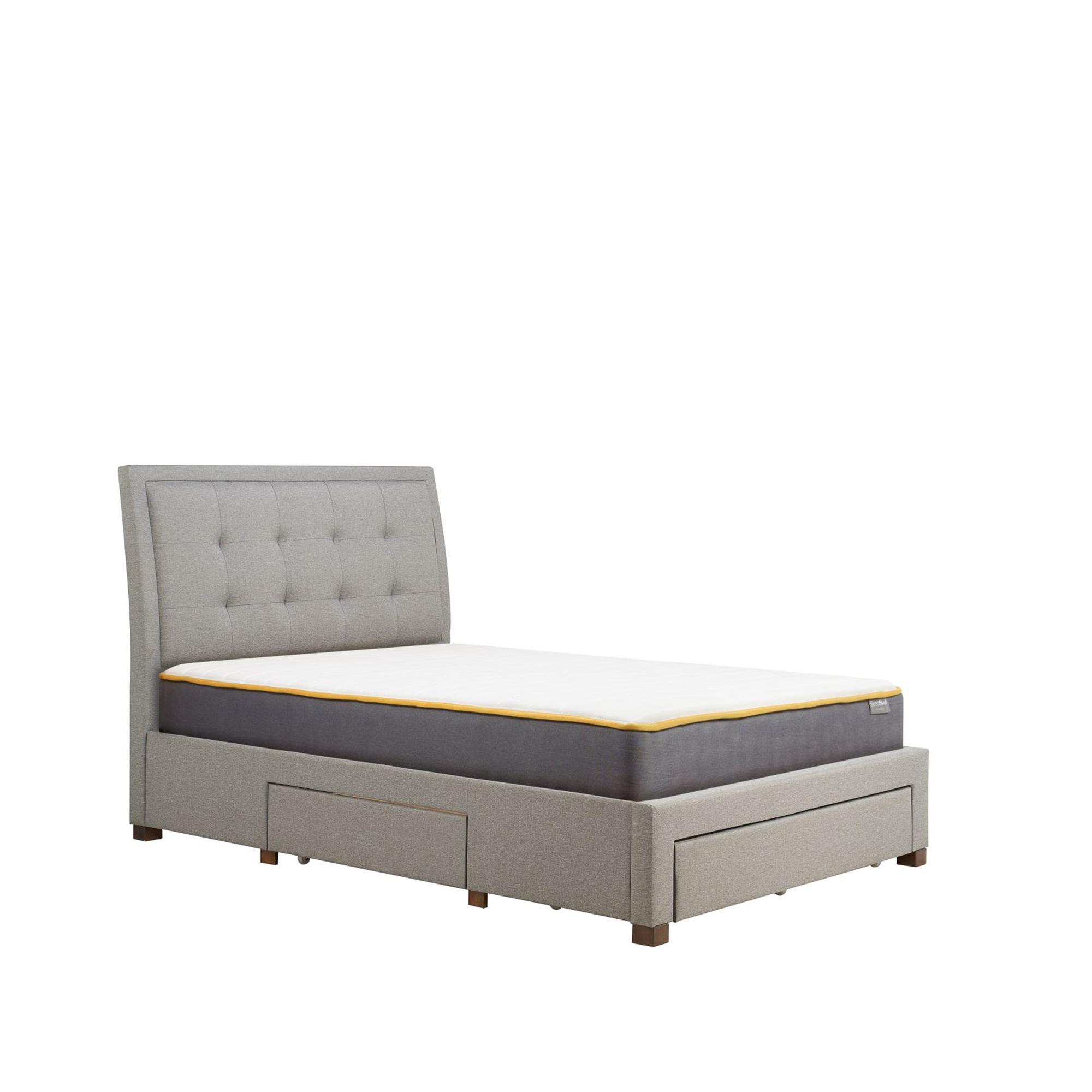 Shelby Bed - Grey Fabric - Sizes Available