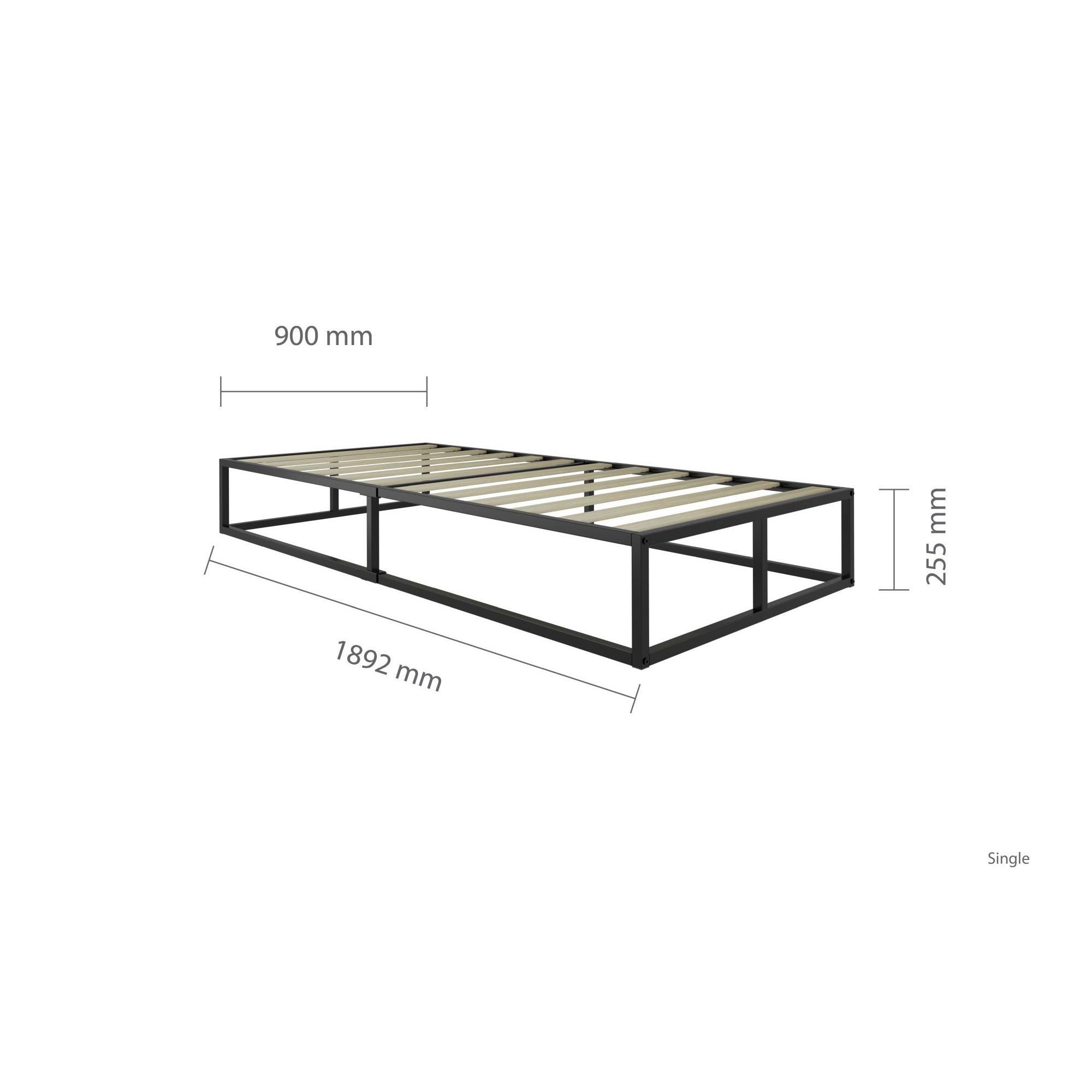 Soho Platform Bed - Black Metal - Sizes Available
