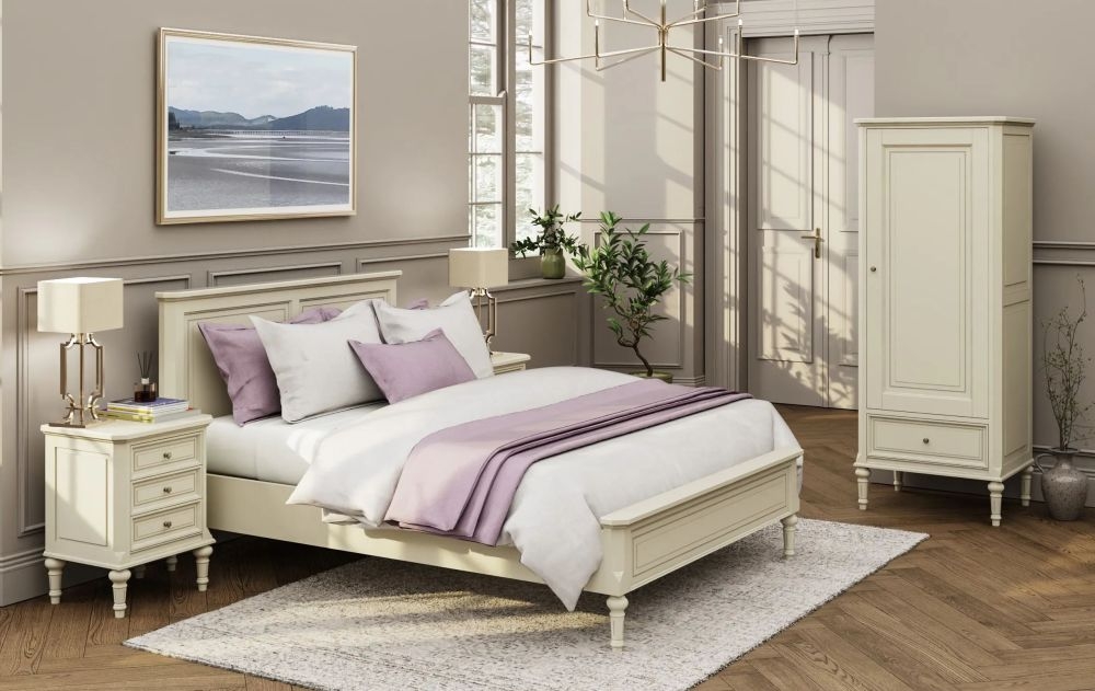 Solana French Lime White Bed