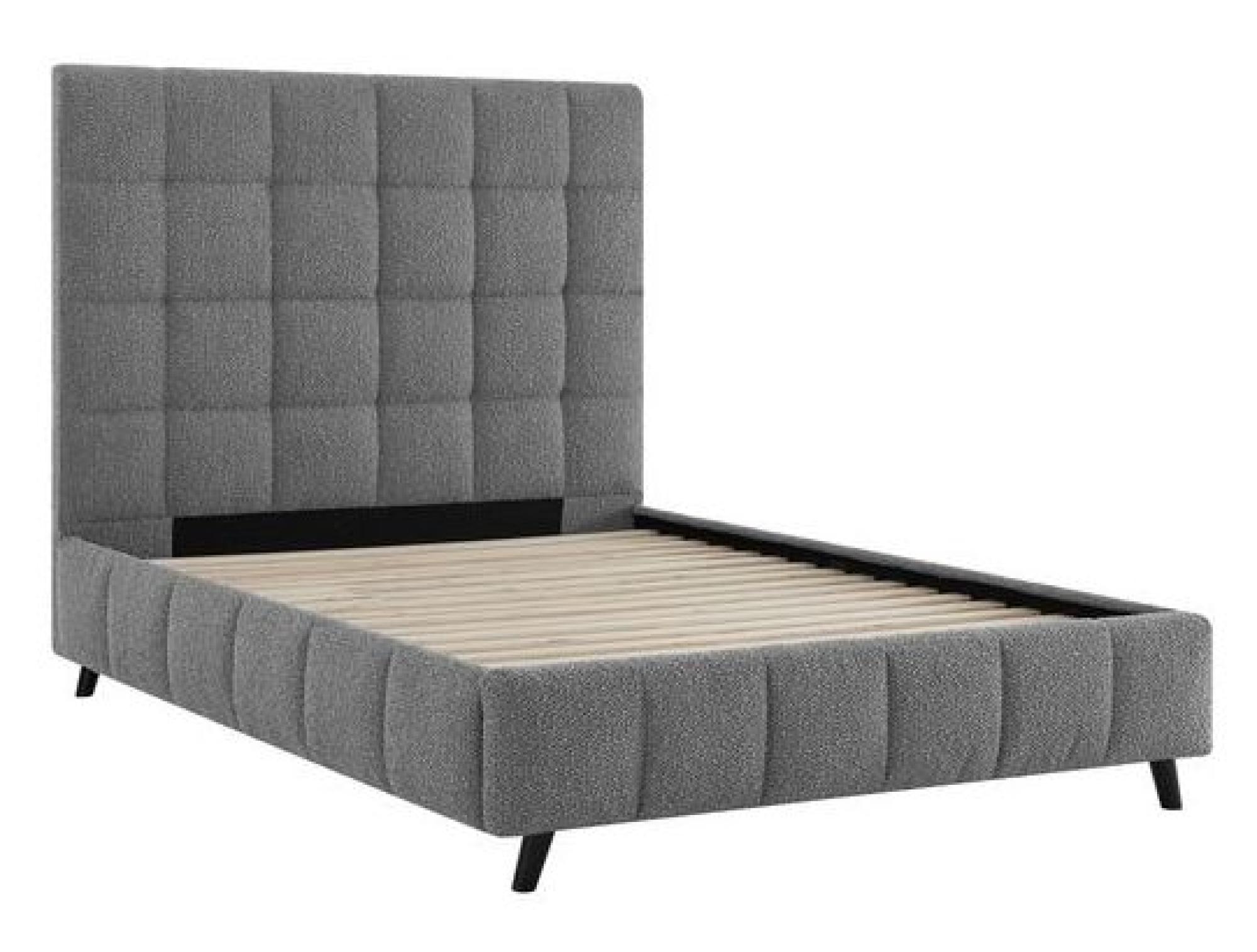 Stark Dove Grey Boucle Fabric Bed - Sizes Available