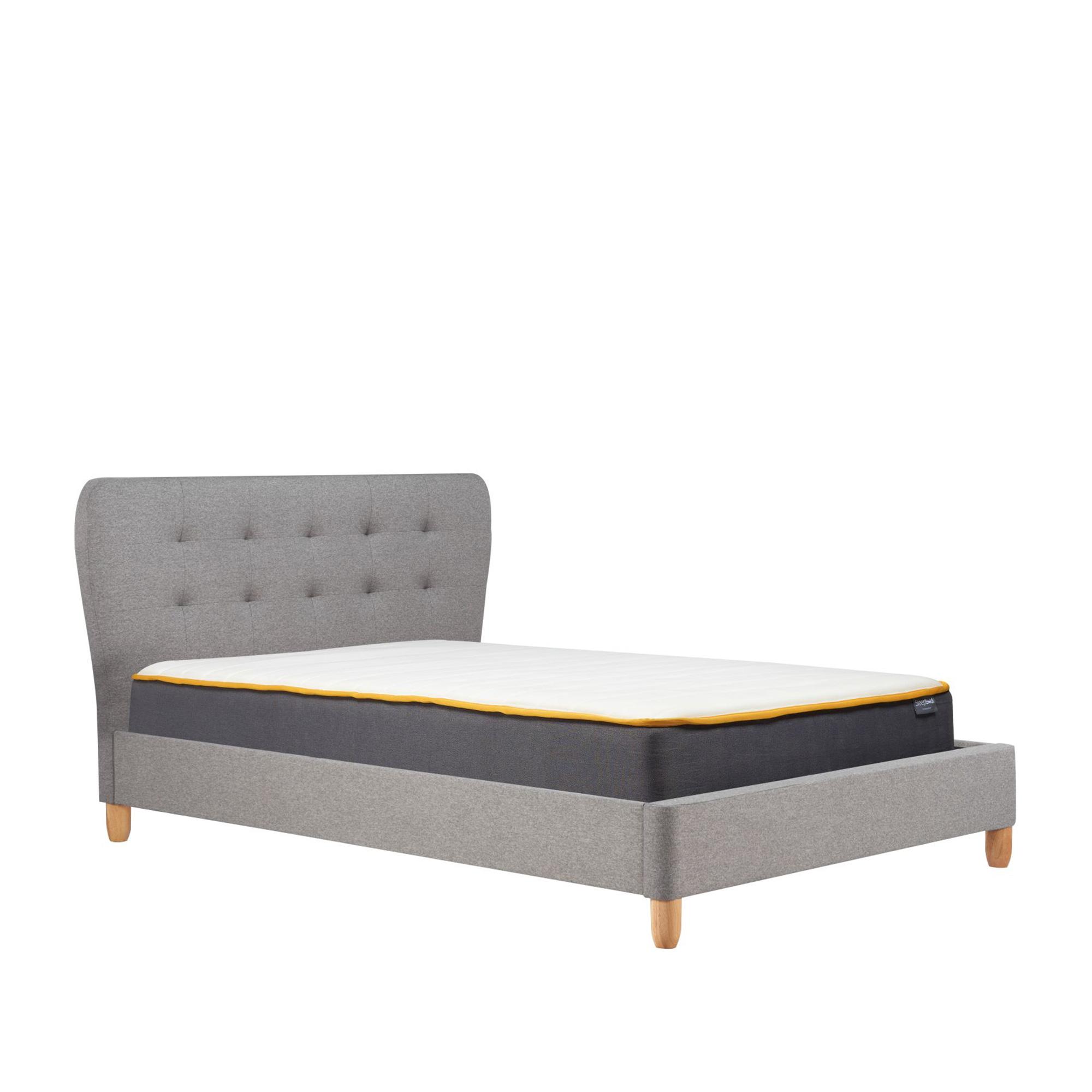 Stockholm Bed - Grey Fabric - Sizes Available