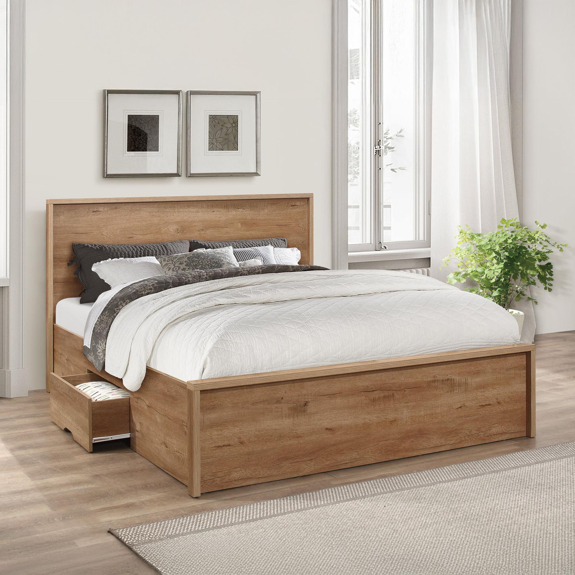 Stockwell Bed - Rustic Oak - Sizes Available
