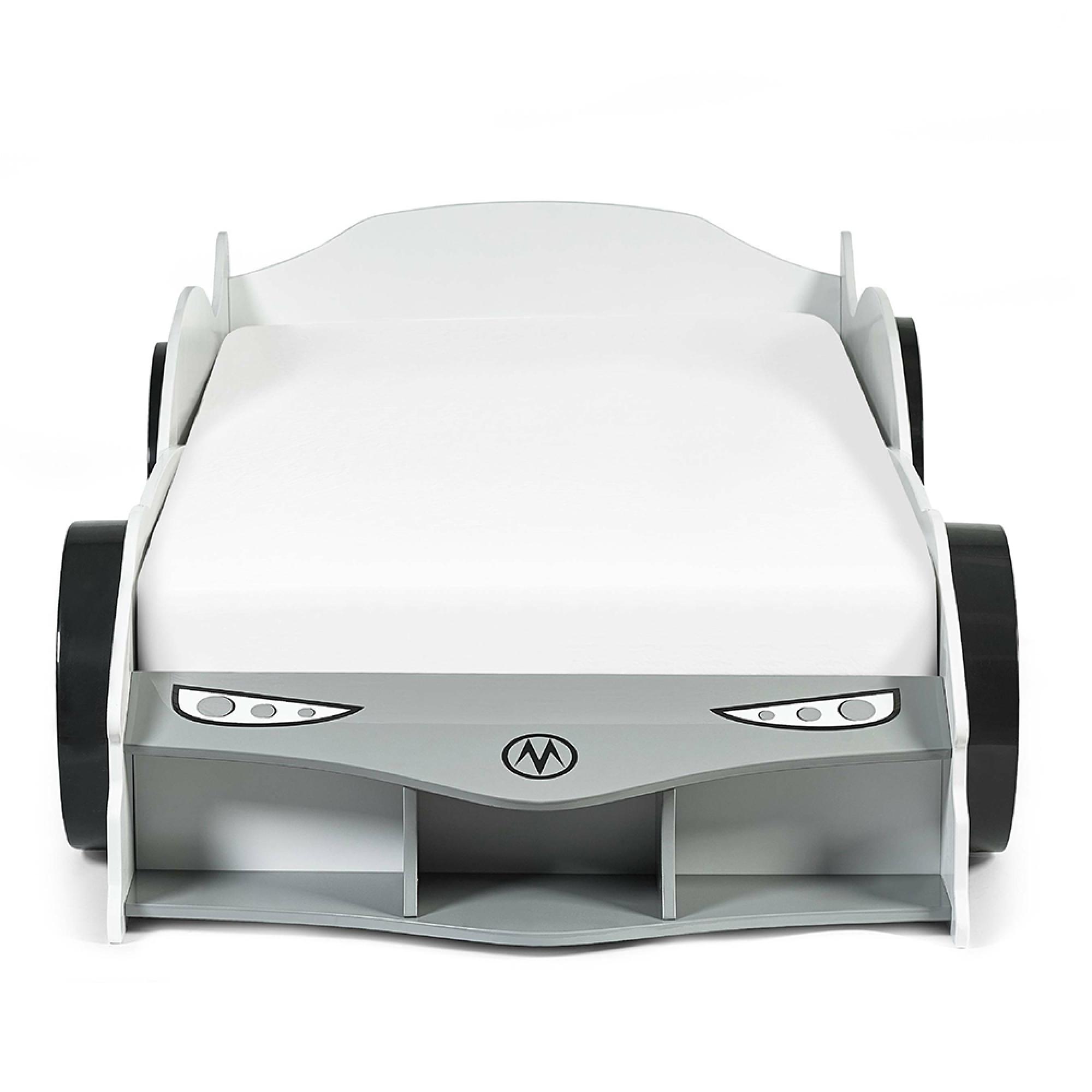 Storm Race Car Bed - Grey High Gloss