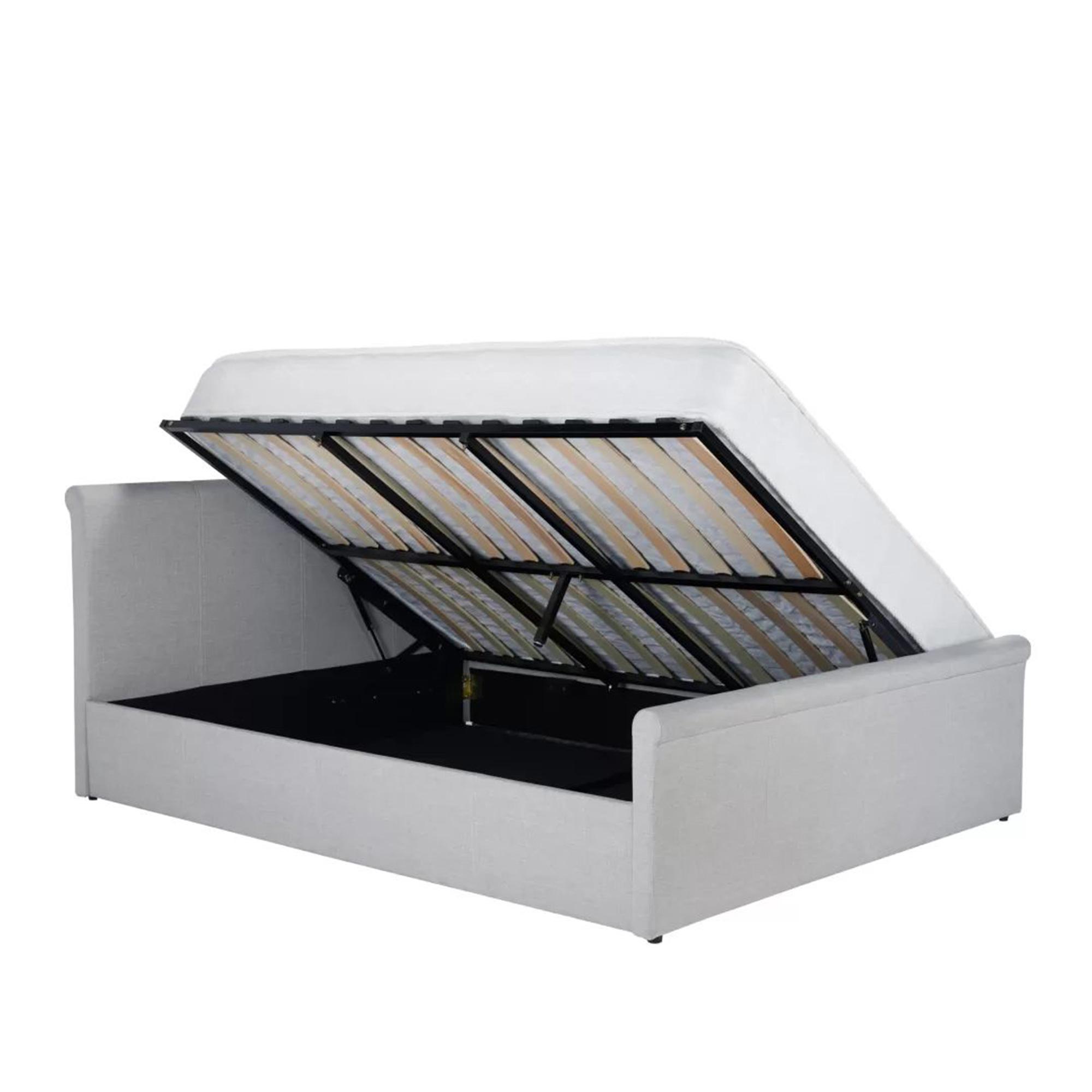 Stratus Ottoman Storage Bed - Grey Fabric - Sizes Available