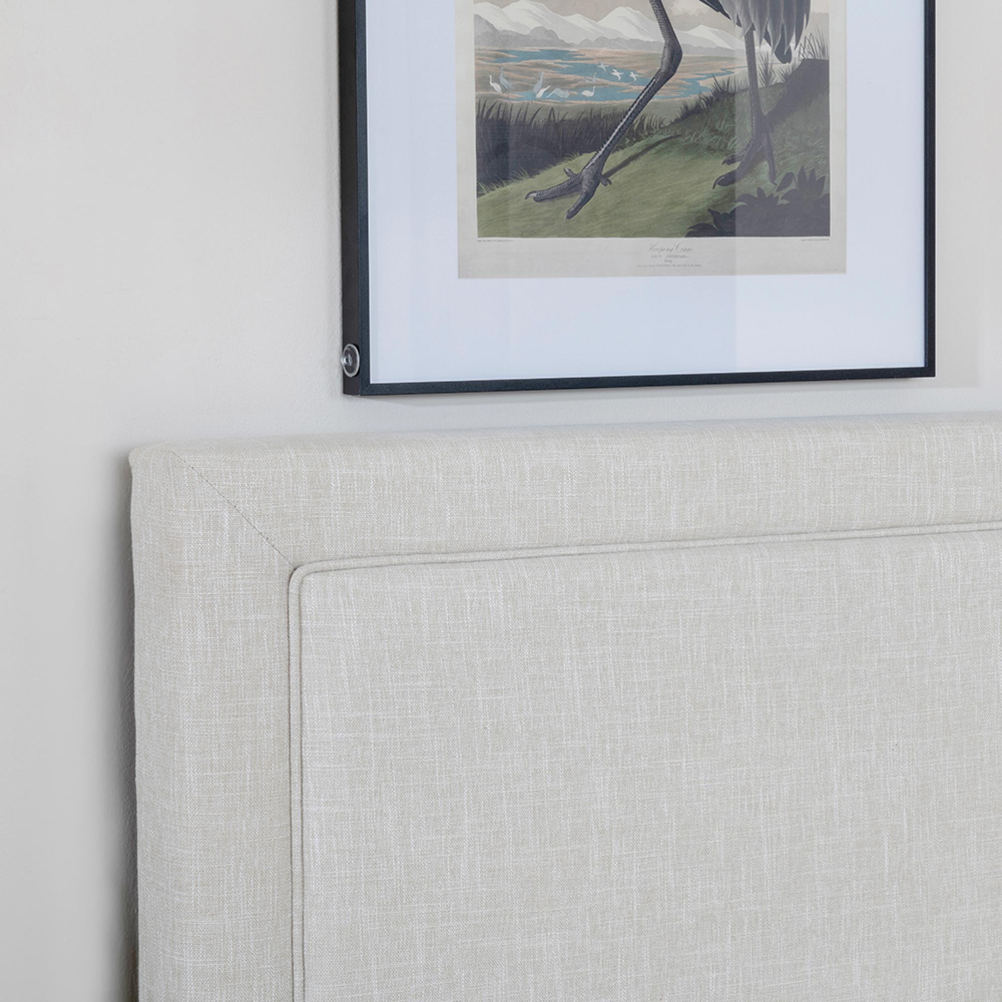 Sutton Ottoman Storage Bed - Natural Fabric - 5ft King Size