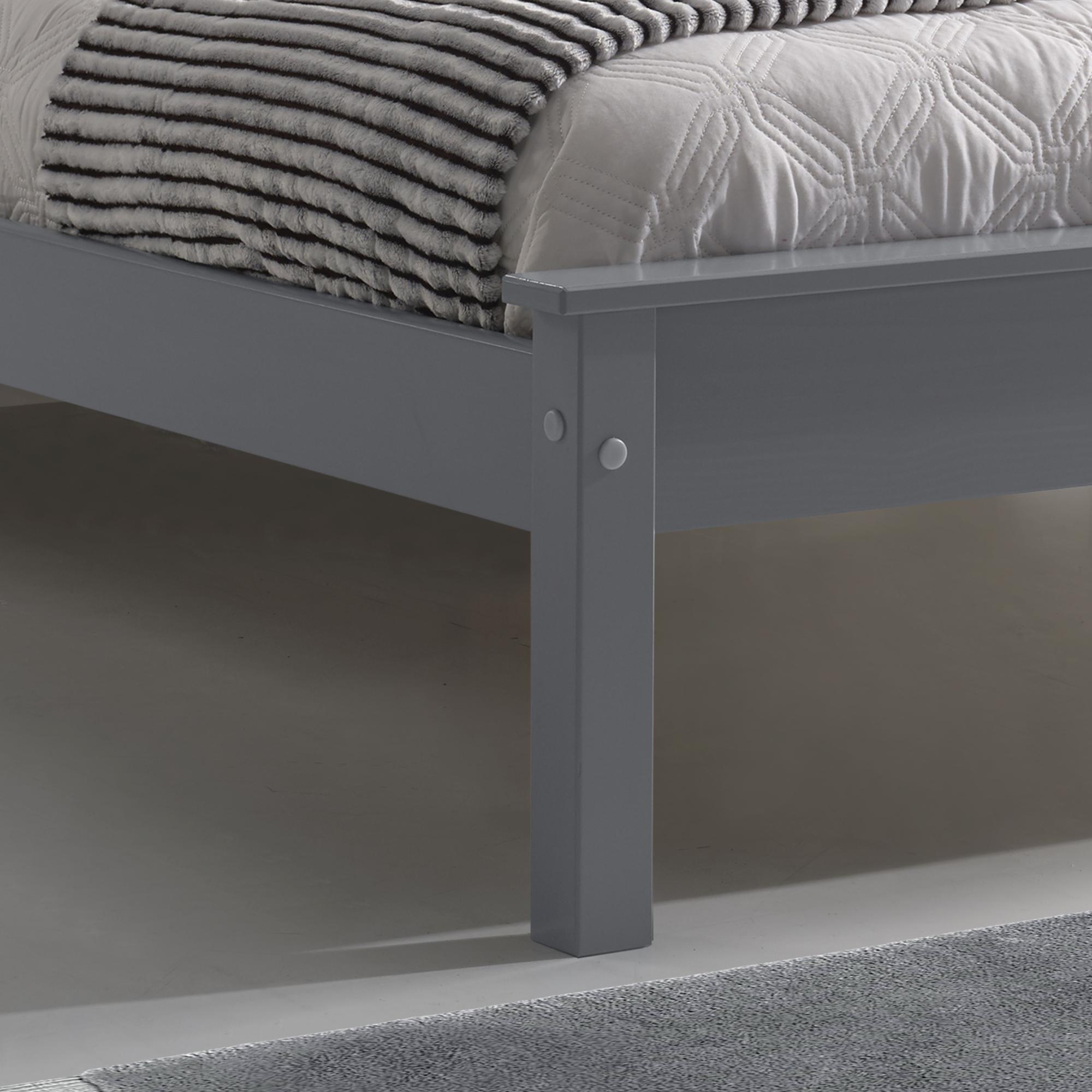 Travis Grey Wooden Bed - Low Footend - Sizes Available