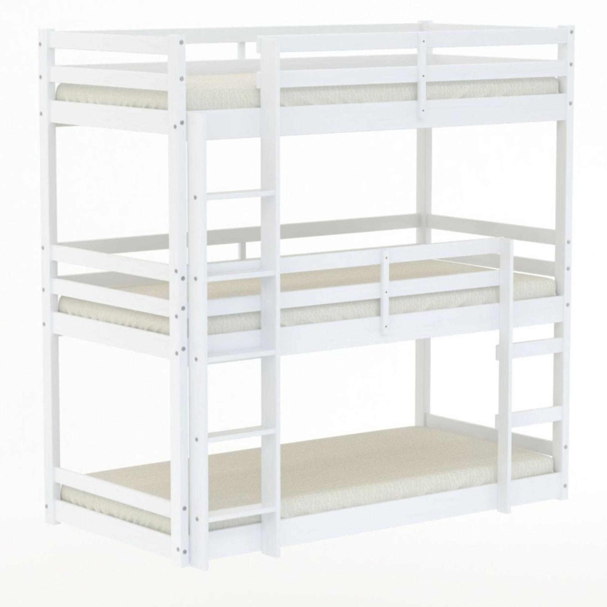 Tressa Kids Triple Bunk Bed - White