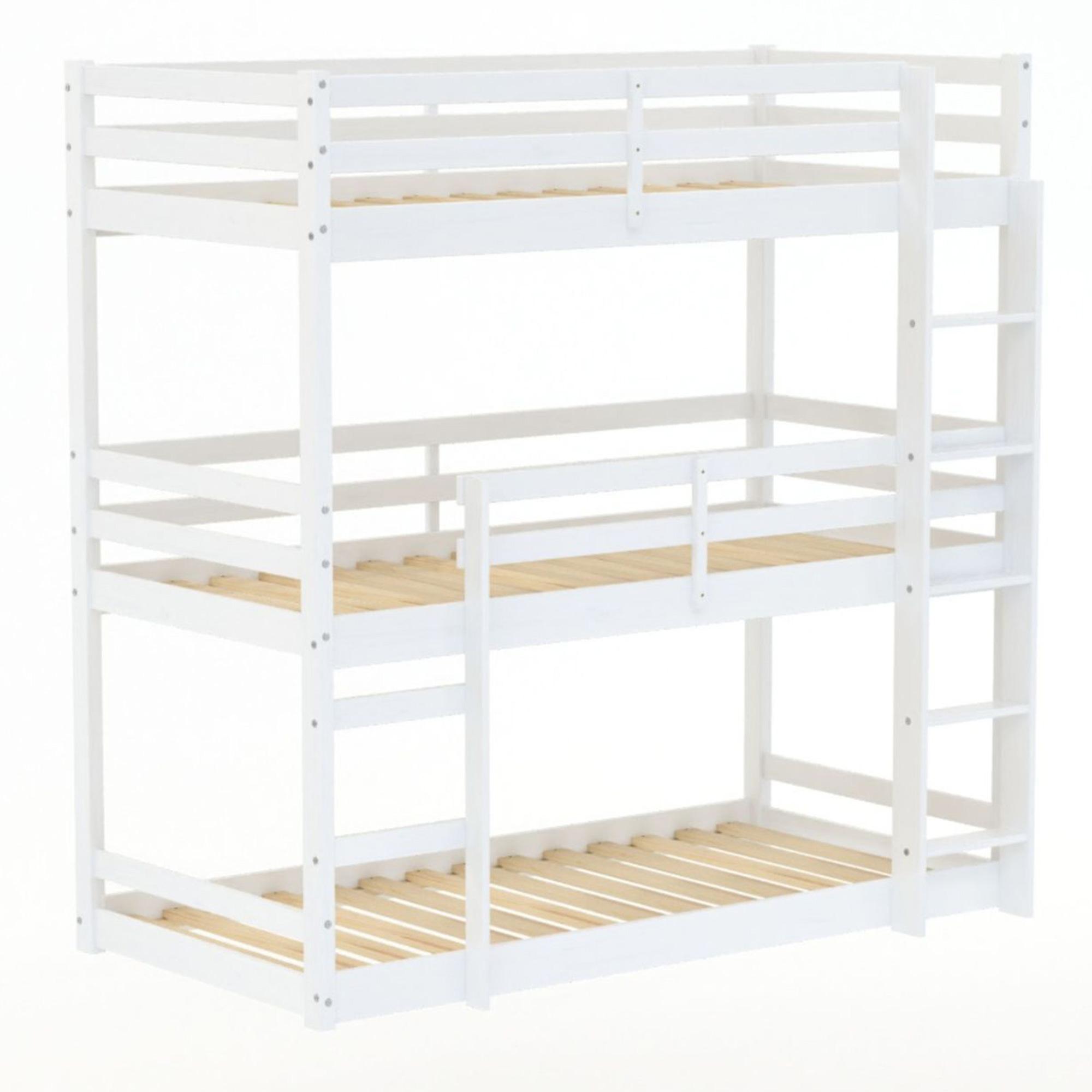 Tressa Kids Triple Bunk Bed - White