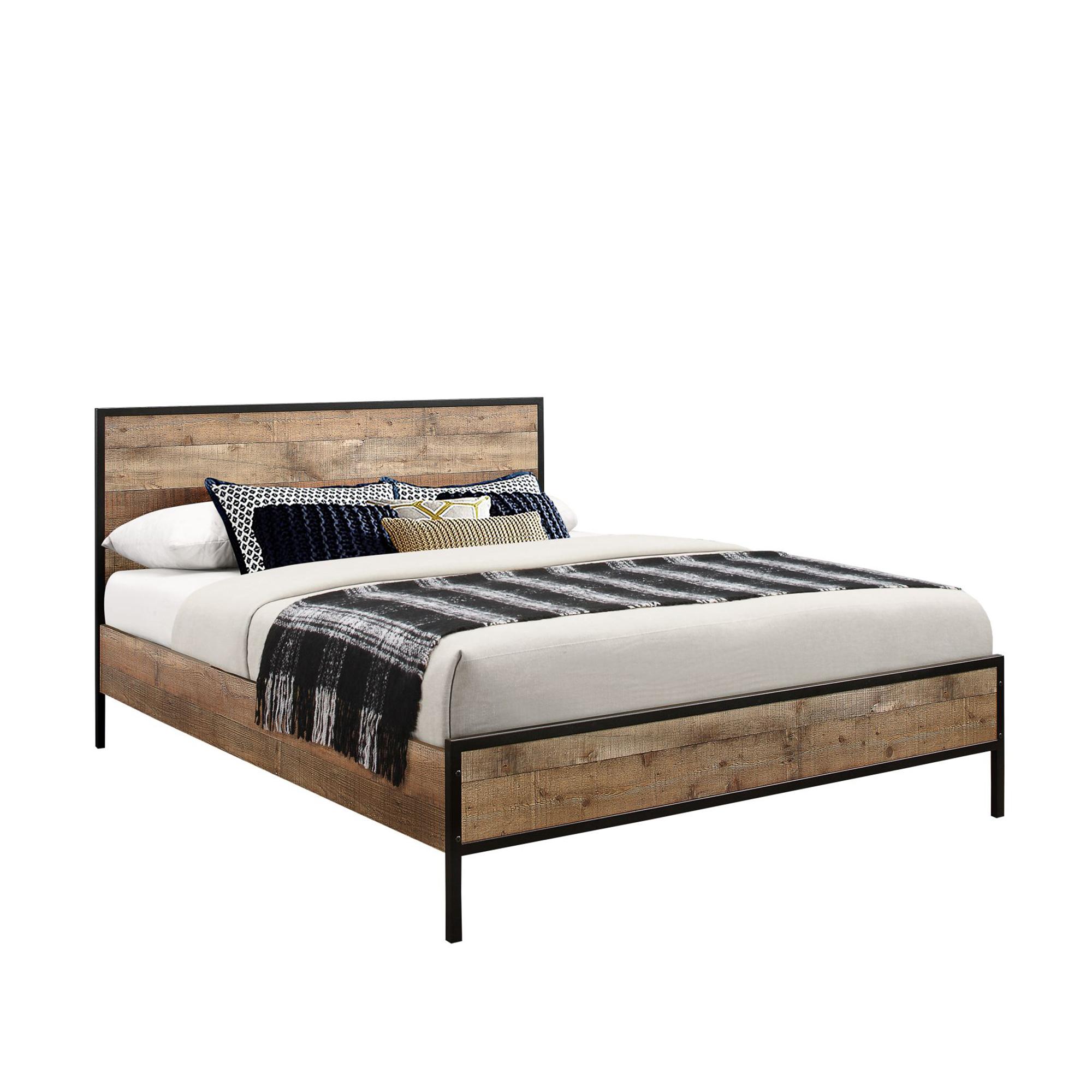 Urban Bed - Industrial Style - Rustic Wood - Sizes Available