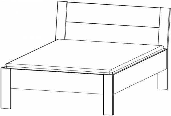 08M4.40 : 4ft 6in Double Bed with High Polish Front - 140cm x 190cm