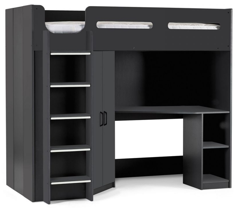 Hercules Anthracite High Sleeper Bed