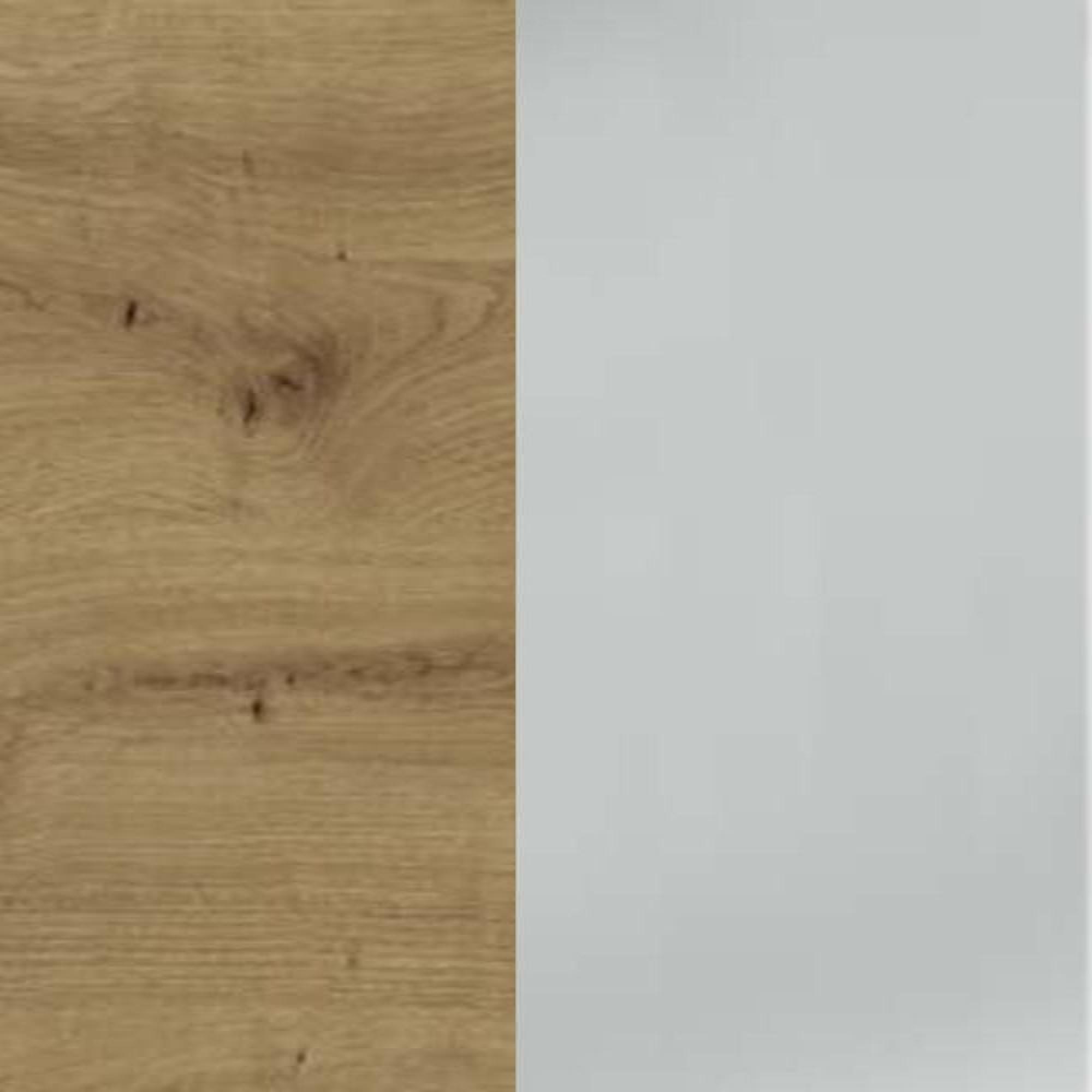 Bianco Oak with Chrome Angled Feet and Trims 329