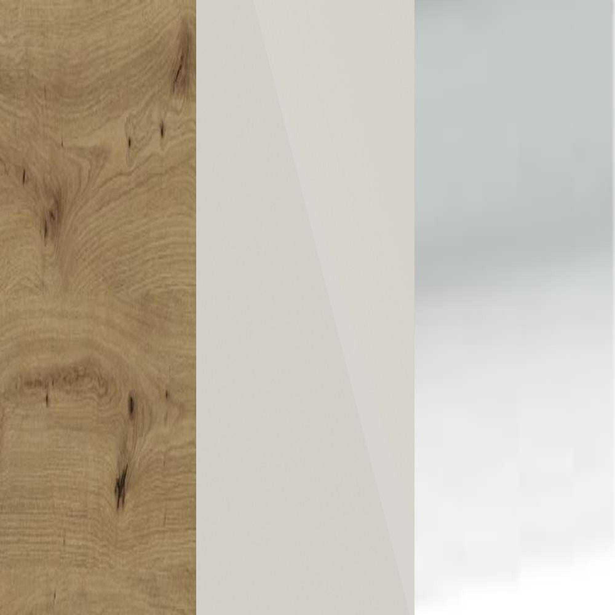 Bianco Oak Frame with Champagne Faux Leather Headboard Cushion and Chrome Angled Feet 329