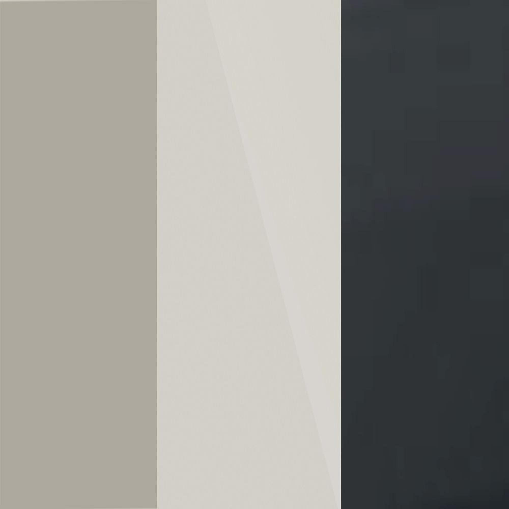 Pebble Grey Frame with Champagne Faux Leather Headboard Cushion and Slate Angled Feet A96