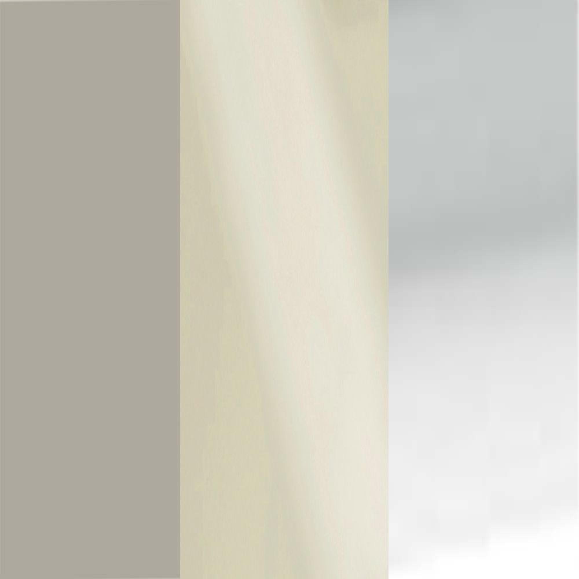 Pebble Grey Frame with Magnolia Faux Leather Headboard Cushion and Chrome Angled Feet 316